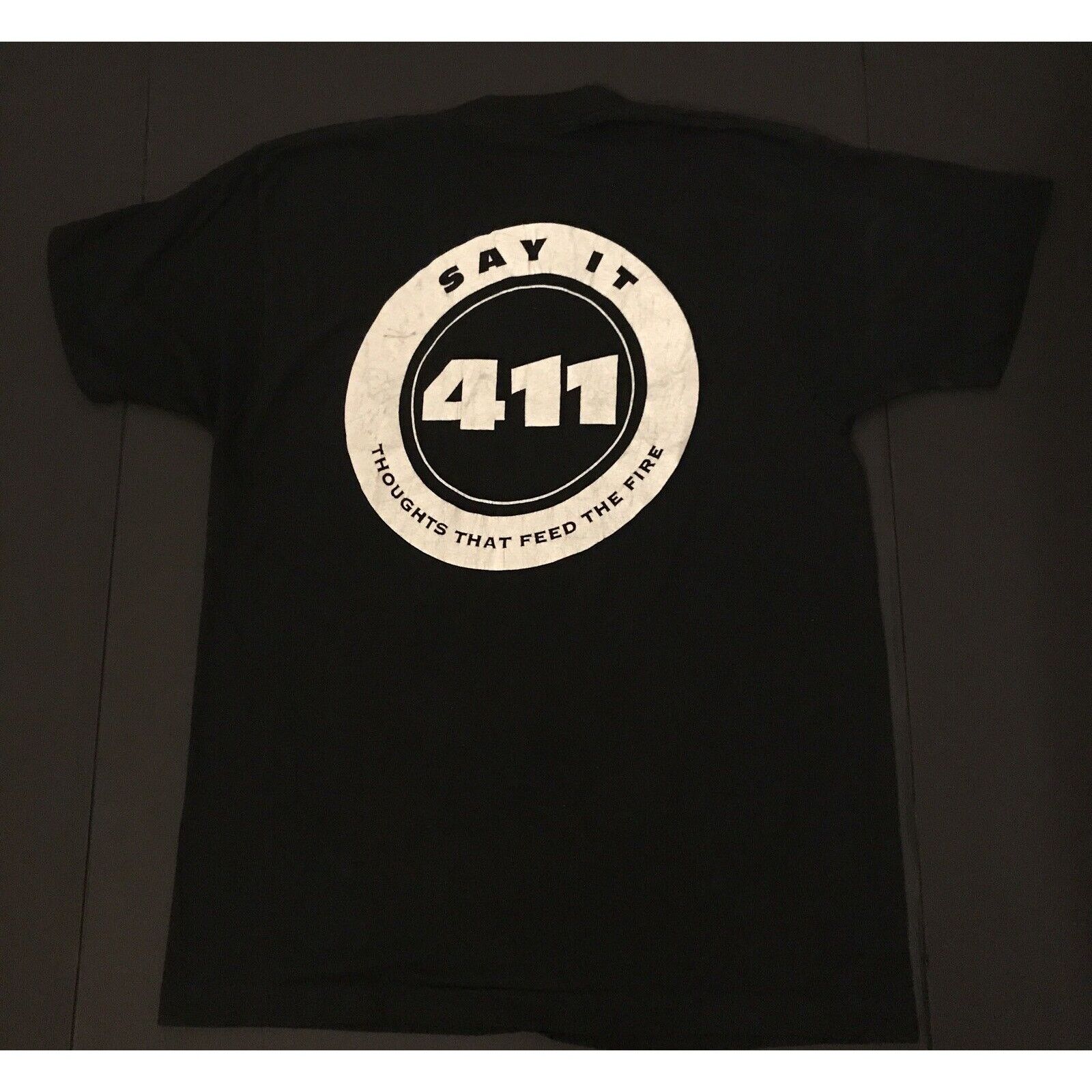 Vintage 411 Say It Feed The Fire Punk Hardcore t-shirt Skate