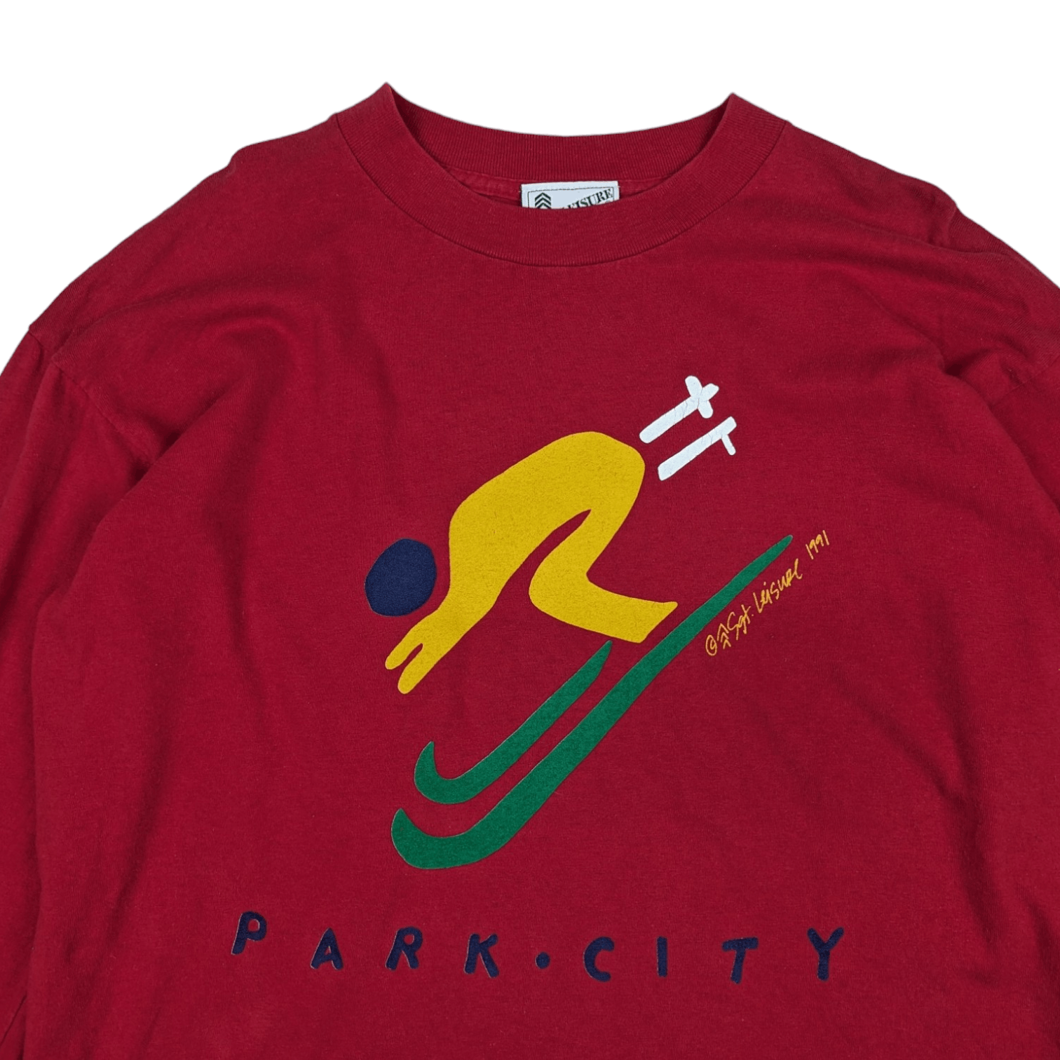 Vintage Vintage 1991 PARKCITY Skii Snowboard Long Sleeve T-Shirt Size US L / EU 52-54 / 3 - 4 Thumbnail