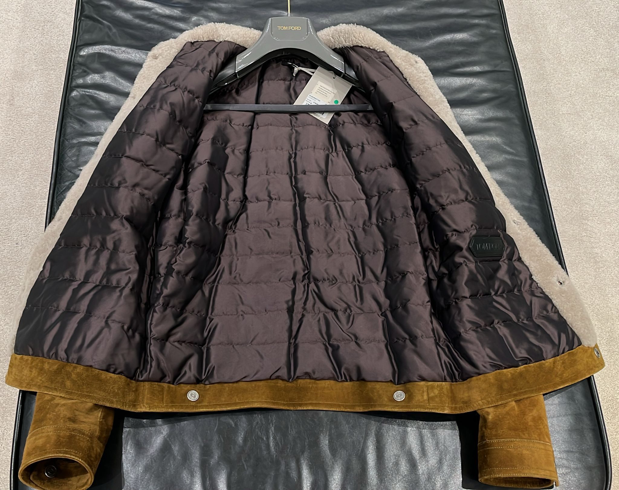 Tom Ford o1loc1c0725 TFL606 Leather Wear Blouson Jacket in Brown Size US M / EU 48-50 / 2 - 2 Thumbnail