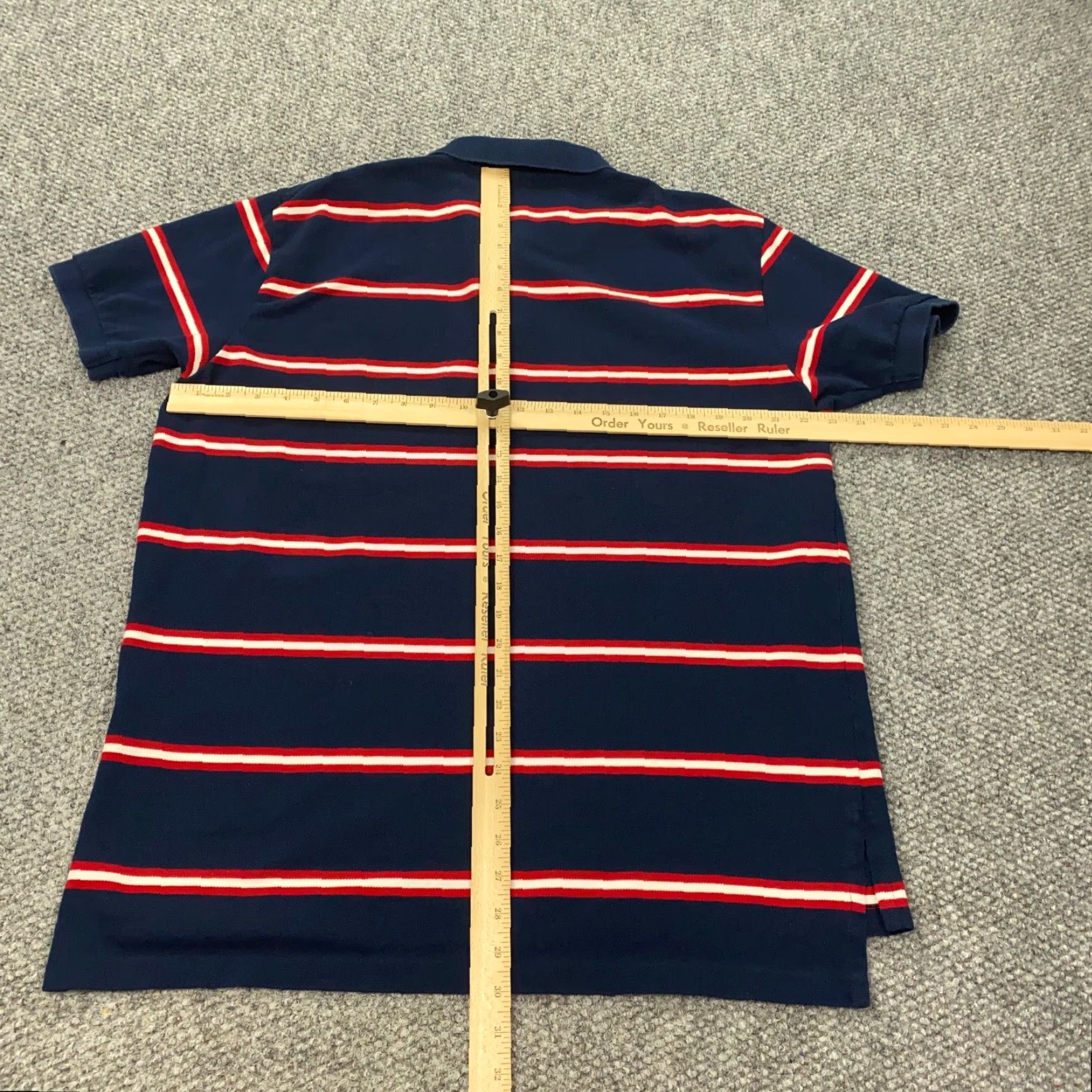Polo Ralph Lauren VINTAGE Polo Ralph Lauren Shirt Mens XL Blue Striped Short Sleeve Pony Size US XL / EU 56 / 4 - 5 Thumbnail