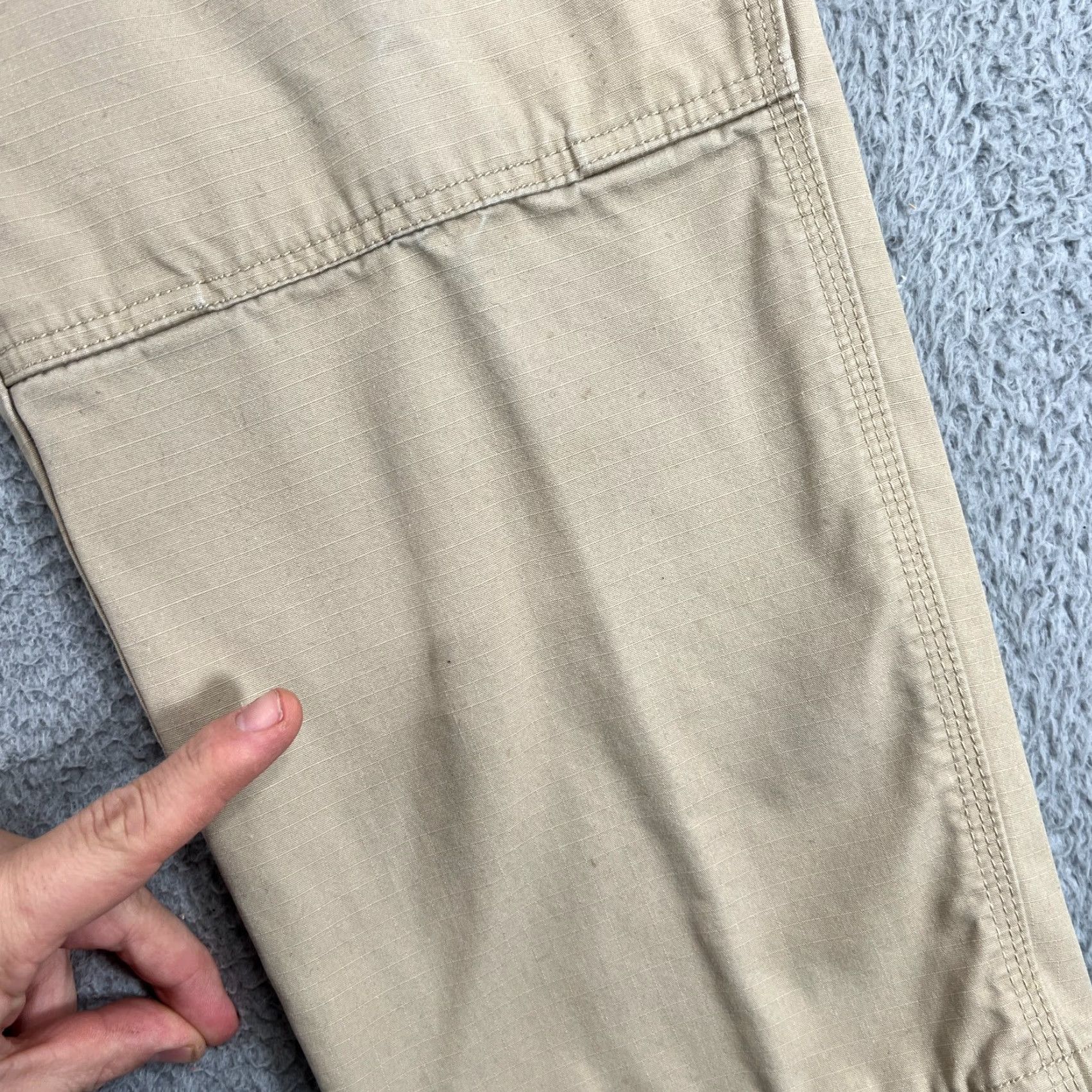 Vintage 5.11 Tactical Mens XL Cargo Pants Beige Ripstop TDU Canvas HOLE IN POCKET Size US 36 / EU 52 - 3 Thumbnail