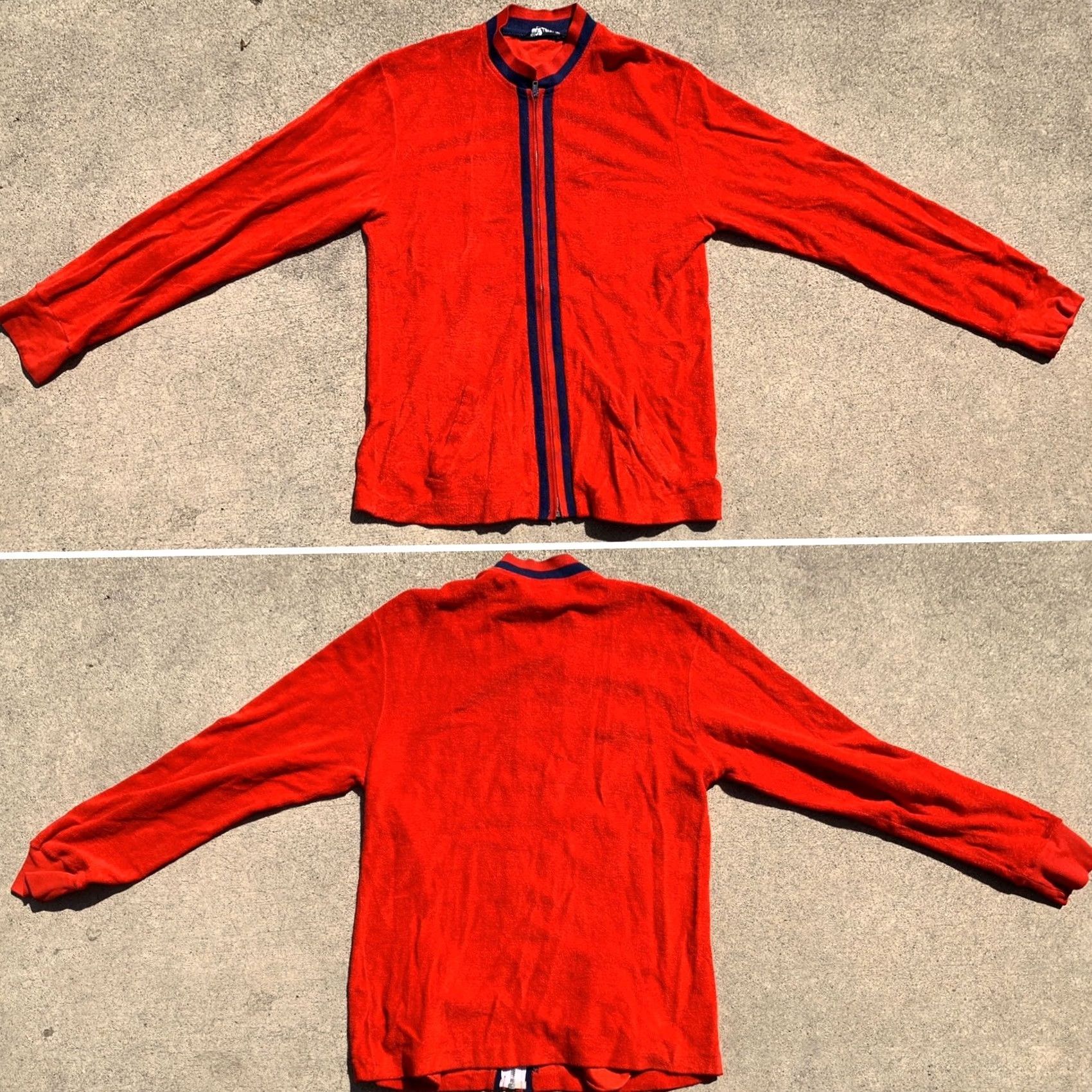 Vintage VINTAGE Easley Track Jacket Combed Cotton Red W/ Blue Metal Zip M Mens Regular Long Sleeve Full-Zip Athletic Lightweight Pockets Zipper Size US M / EU 48-50 / 2 - 7 Thumbnail