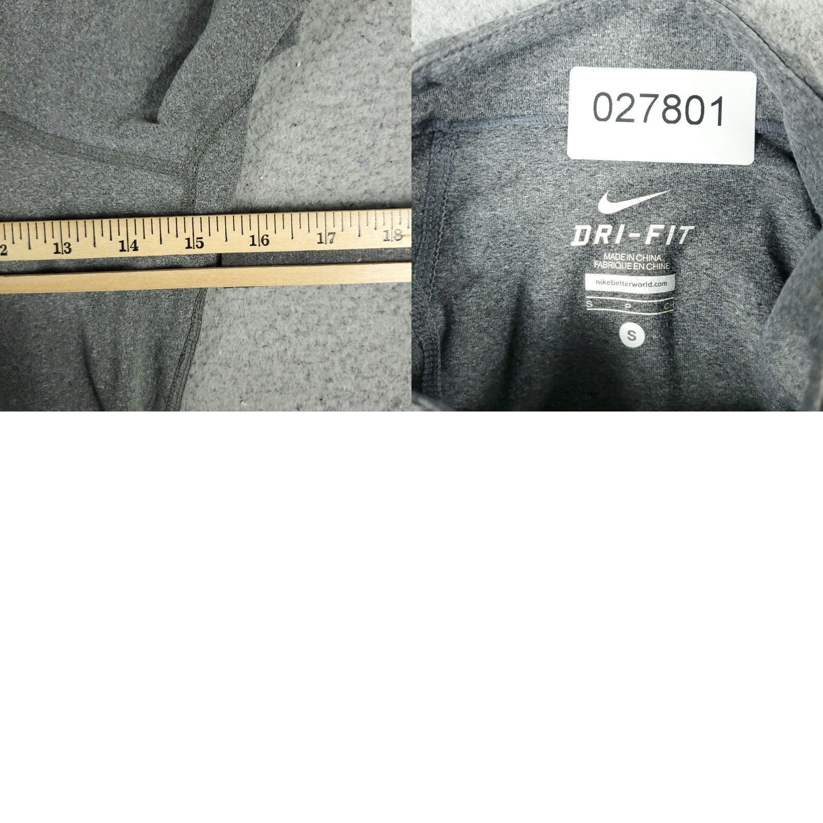 Nike Nike Sweater Women Small Gray Dri Fit 1/2 Zip Pullover Sweatshirt (Regular) Size S / US 4 / IT 40 - 8 Thumbnail