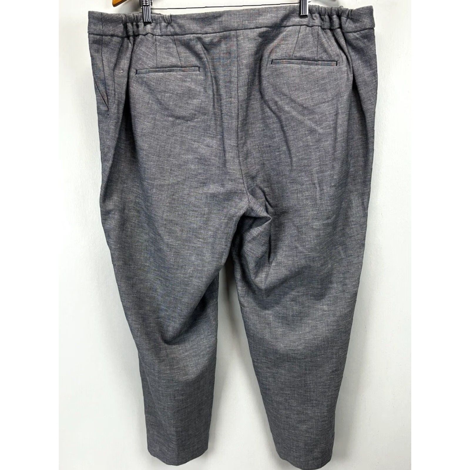 Talbots TALBOTS Plus Size 24W Hampshire Ankle Pants Blue with Buttons Womens Size 42" / US 20 - 3 Thumbnail