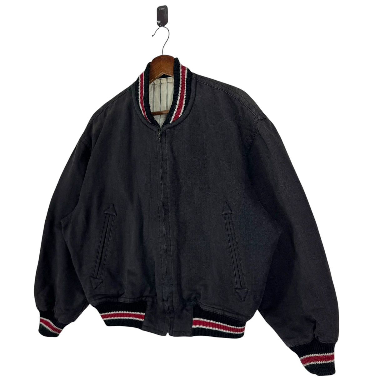 Japanese Brand × Vintage VINTAGE JUN MEN JAPANESE BRAND BOMBER ZIPPER JACKET Size US M / EU 48-50 / 2 - 4 Thumbnail