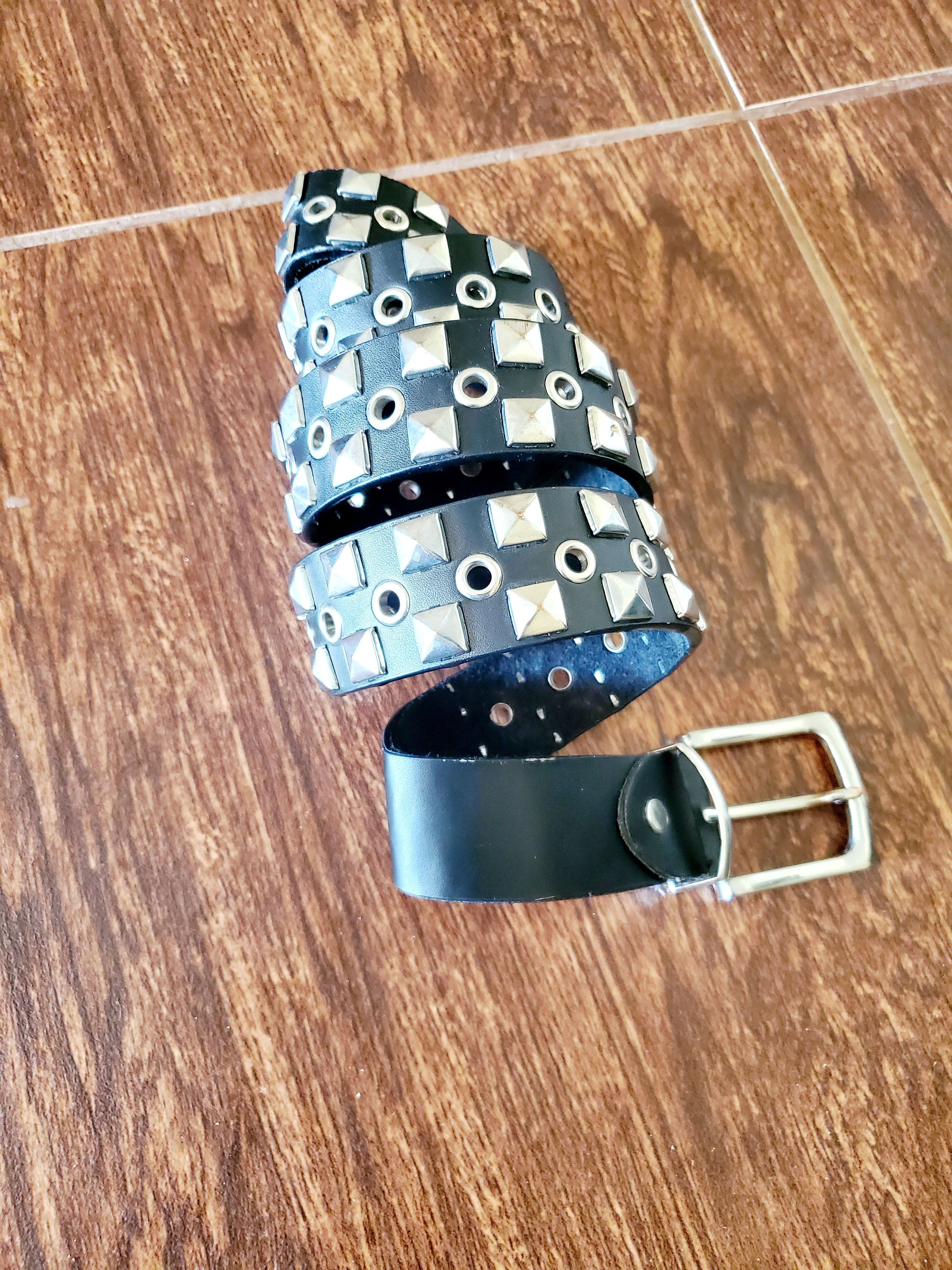 Japanese Brand × Vintage Vintage Pyramid Studded Belt (black) Size ONE SIZE - 2 Thumbnail