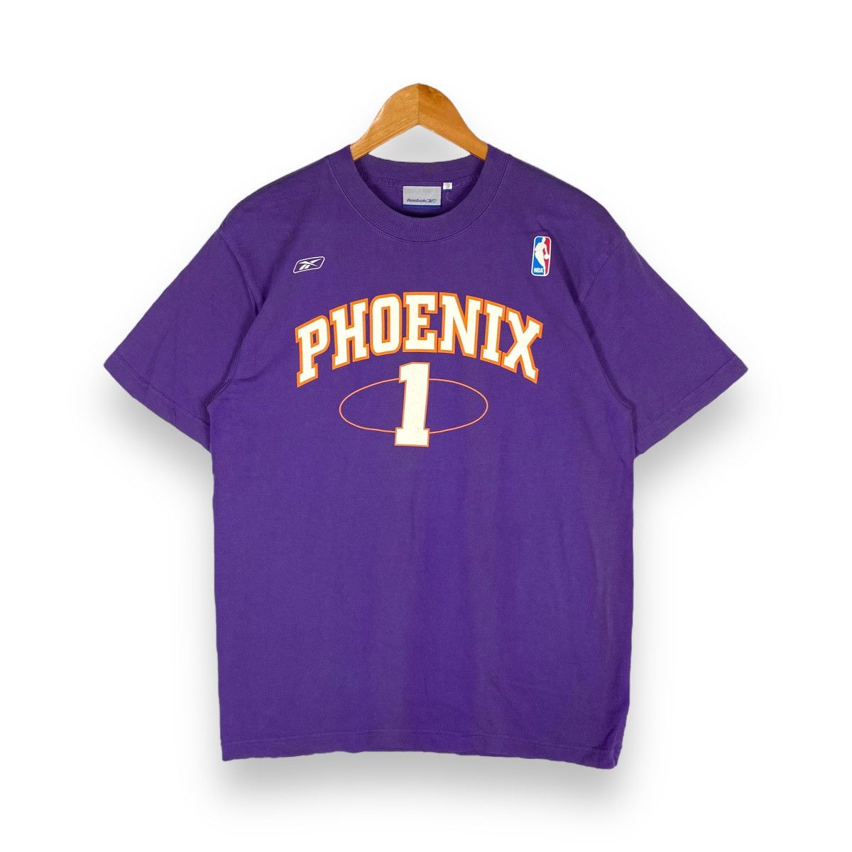image of Vintage Reebok Nba Phoenix Suns Yuta Tabuse Sunfaded Tee in Purple, Men's (Size Medium)