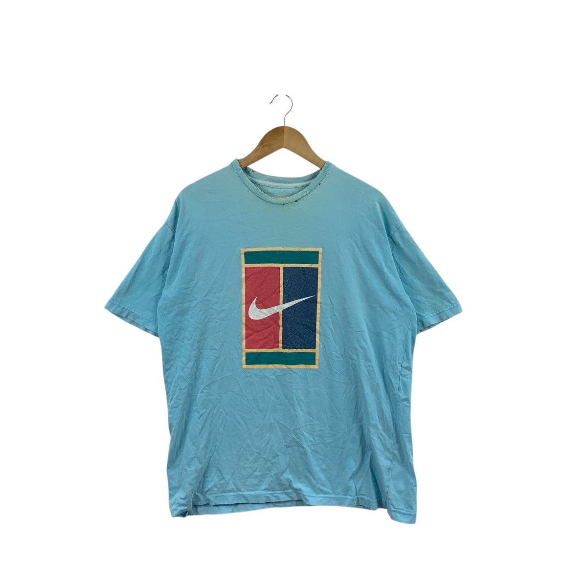 Nike Vintage NIKE CHALLENGE COURT Sun Faded Tee Shirt Top Size US L / EU 52-54 / 3 - 1 Thumbnail