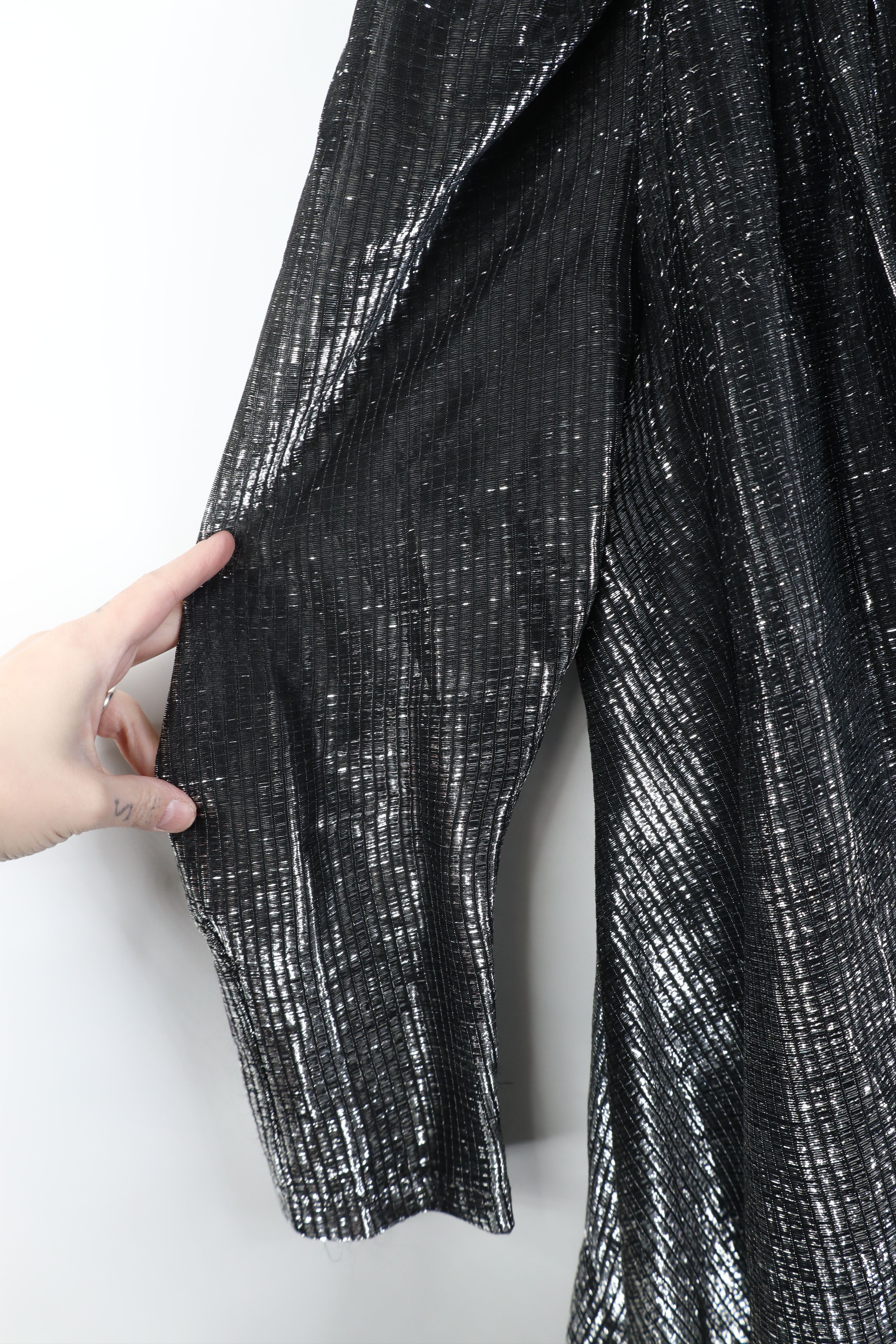 Vintage Vintage 80s Streetwear Puff Sleeve Metallic Open Jacket USA Size XXL / US 16-18 / IT 52-54 - 7 Thumbnail