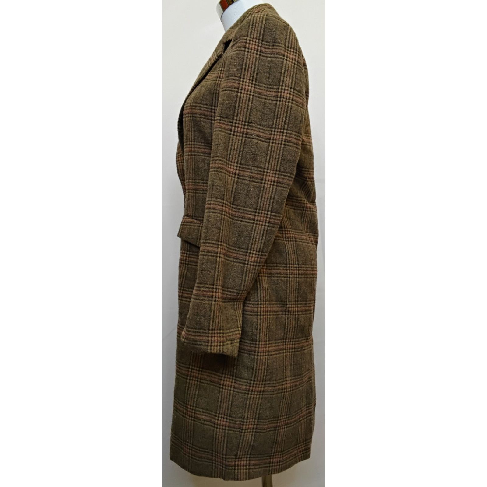 Other Sundance Duster Jacket Women's XS Brown Plaid Wool Blend Size XS / US 0-2 / IT 36-38 - 4 Thumbnail