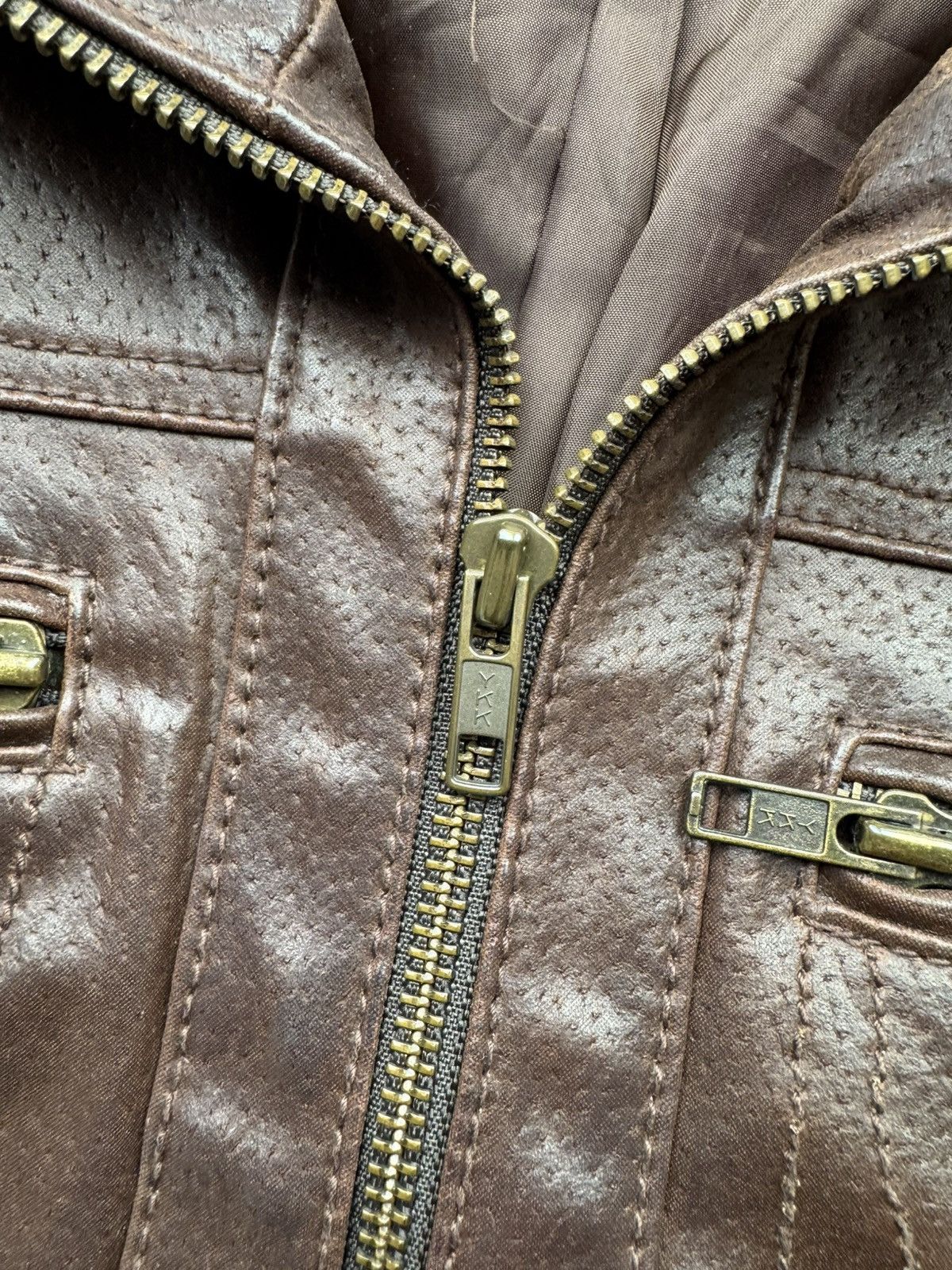 Genuine Leather Vintage Leather Bomber Jacket Size S / US 4 / IT 40 - 5 Thumbnail