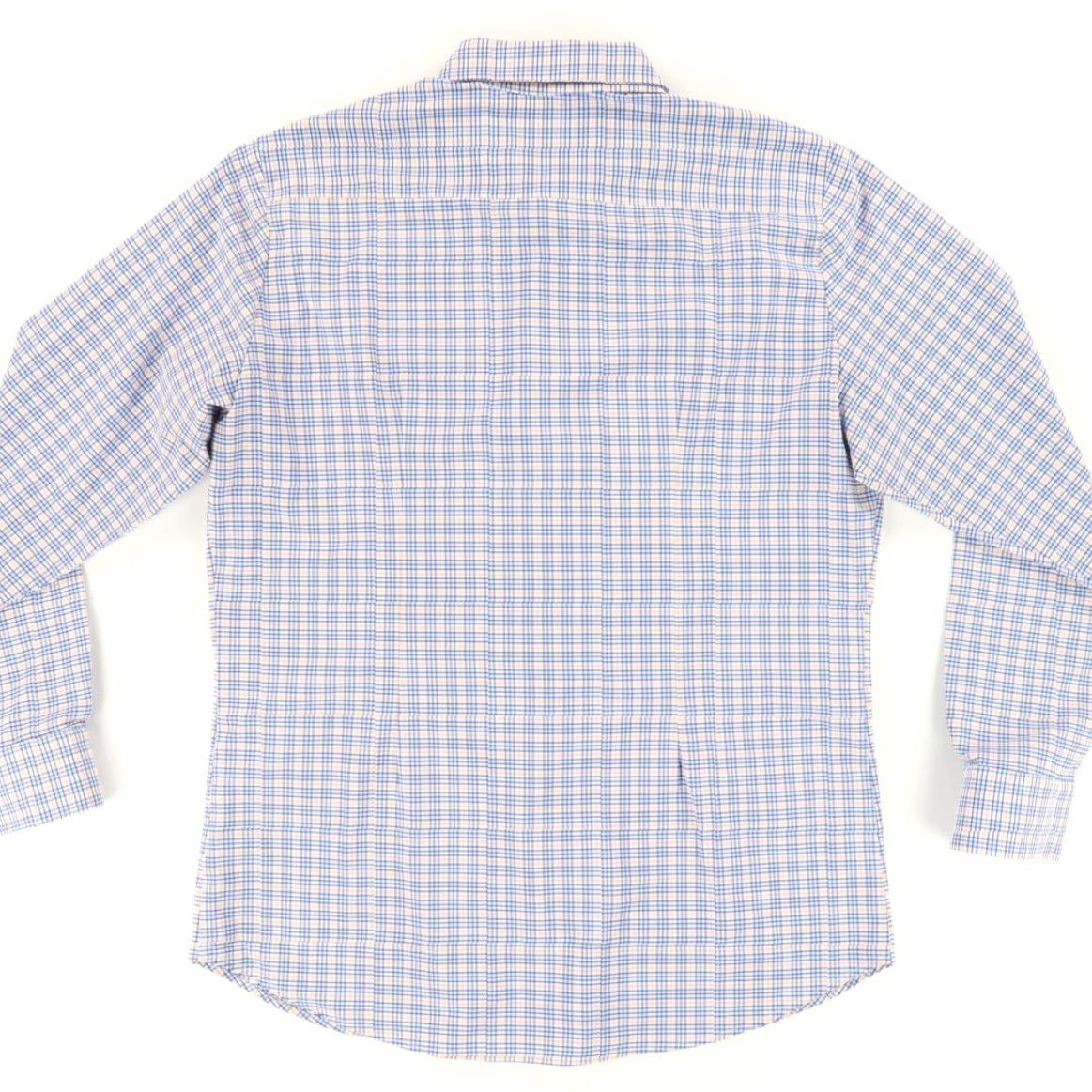Mizzen+Main Mizzen + Main Shirt Button Up Orange Gingham Trim Fit Men's XL Long Sleeve Slim Size US XL / EU 56 / 4 - 4 Thumbnail
