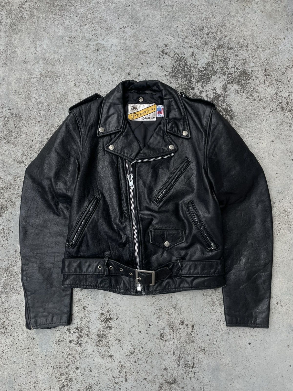 Schott Vintage Schott Perfecto 118 Leather Biker Jacket Size US S / EU 44-46 / 1 - 3 Thumbnail