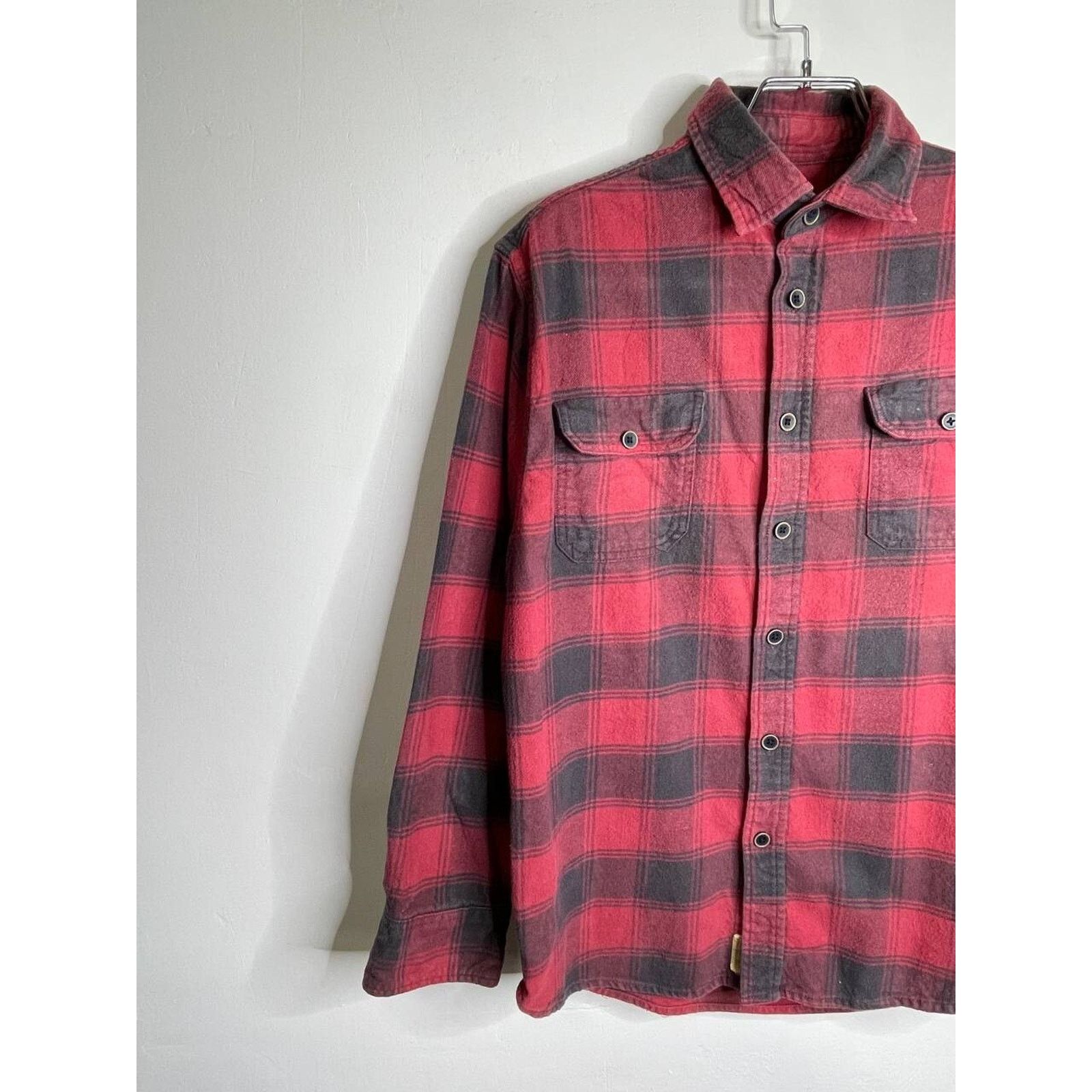JACHS NY Vintage Flannel Shirt Red Black Plaid Button Up M Size US M / EU 48-50 / 2 - 4 Thumbnail