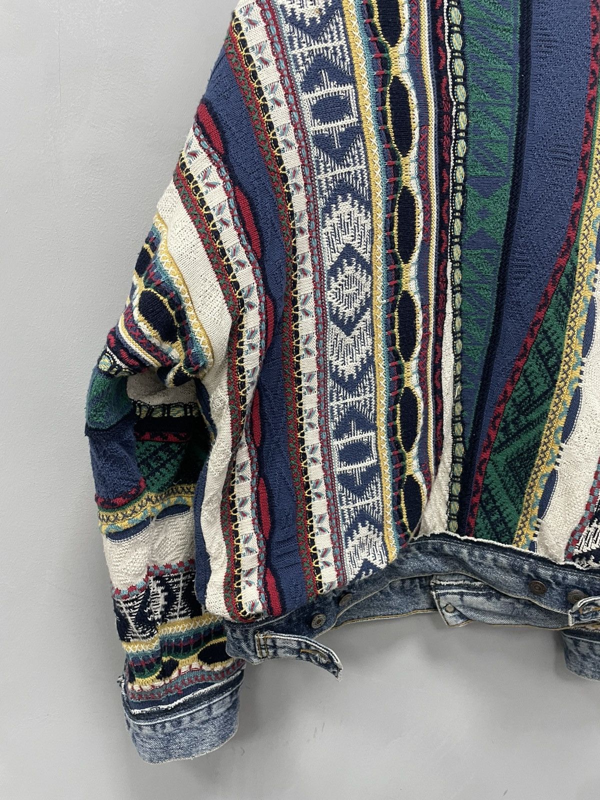 Coogi × Japanese Brand × Vintage REWORKED JAPITAL STYLE REVERSIBLE LEVIS COOGI JACKET Size US M / EU 48-50 / 2 - 8 Thumbnail