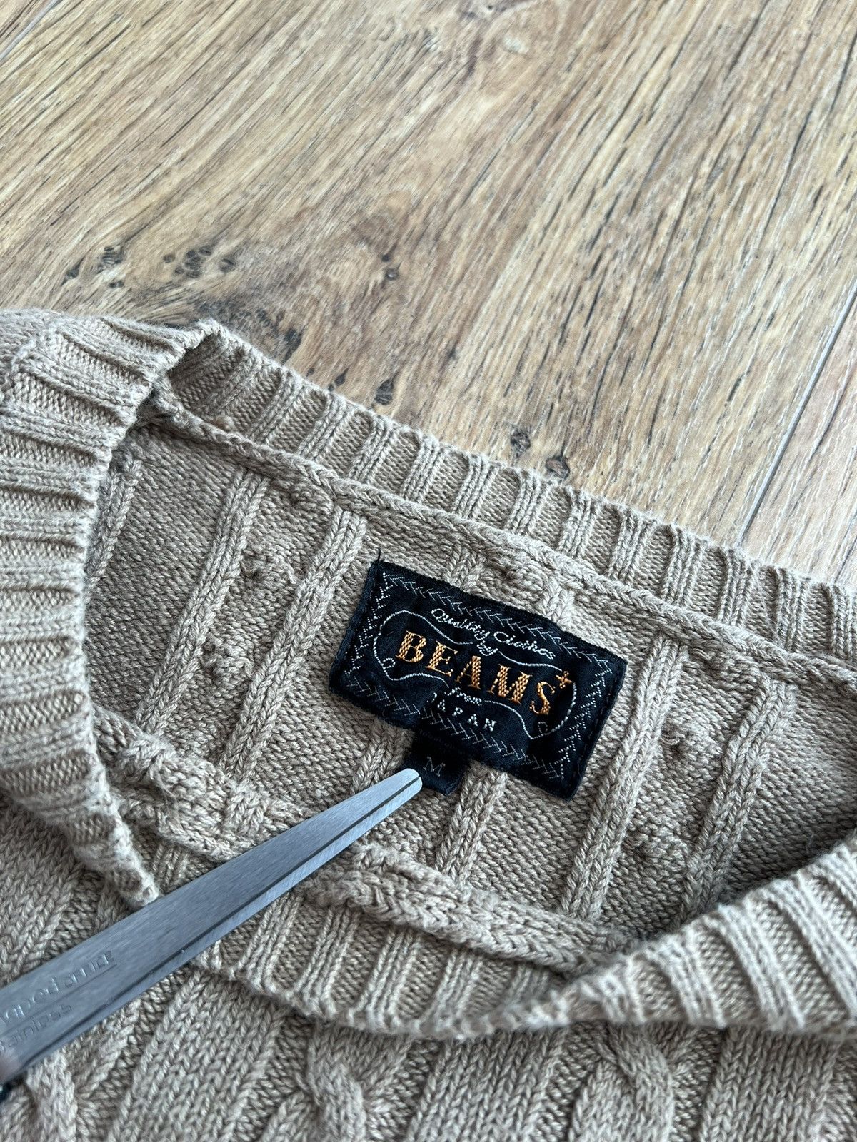 Beams Plus BEAMS PLUS Crew Cable Cotton Linen sweater old money style Size US M / EU 48-50 / 2 - 2 Thumbnail