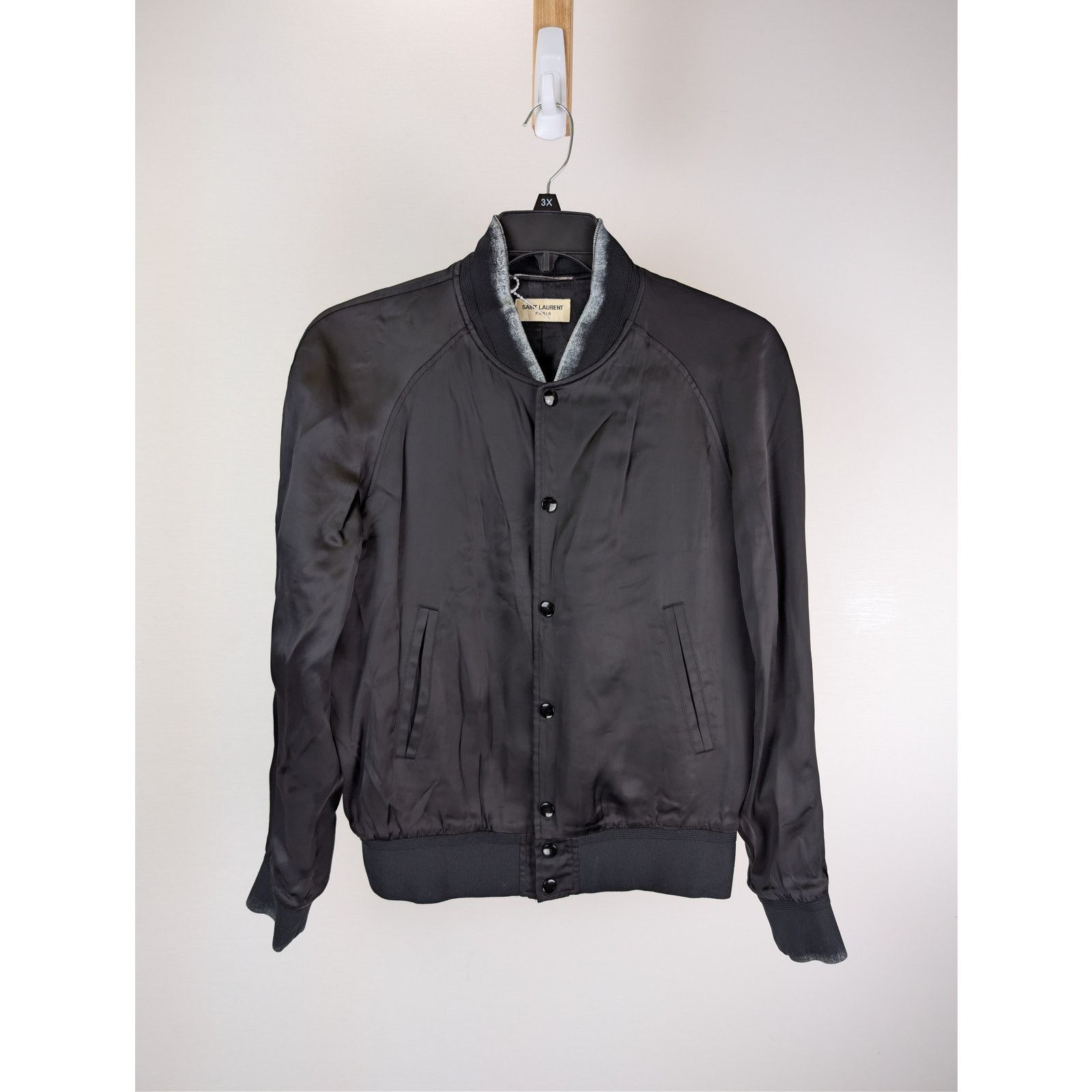 Saint Laurent Paris o1rshd1 CC20 "Moonlight on the Water" teddy jacket in black Size US M / EU 48-50 / 2 - 2 Thumbnail