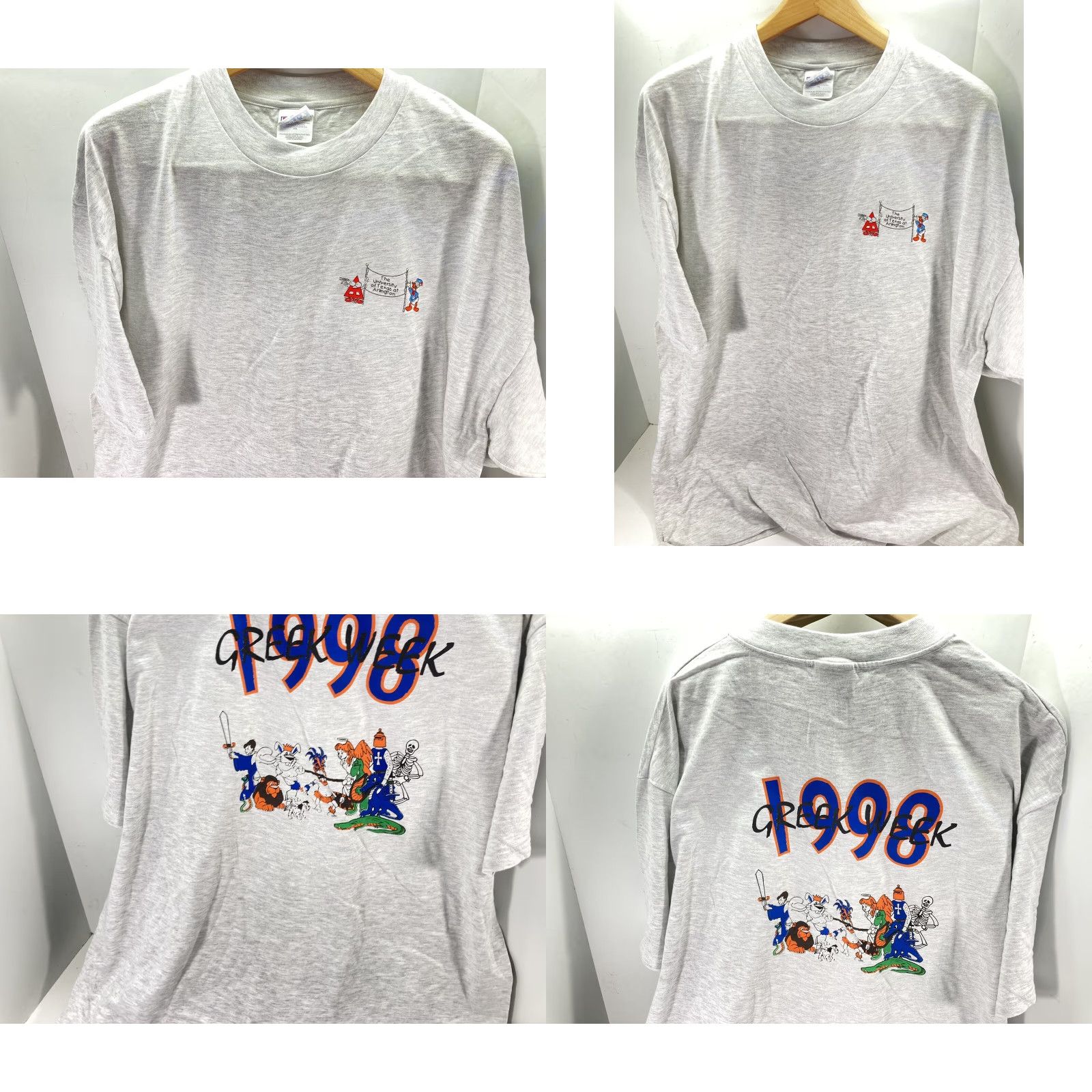 16Arlington VINTAGE University Texas Arlington Greek Week TShirt Men 2XL Gray NOS 1998 Size US XXL / EU 58 / 5 - 9 Thumbnail