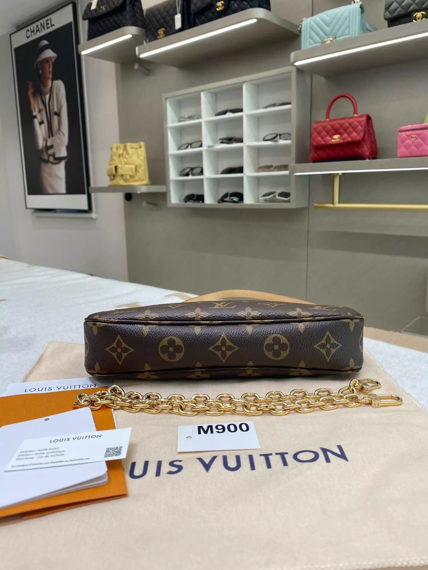 Louis Vuitton LV Monogram Shoulder/Armpit Bag 22x4x13 Mint Chip $900 Size ONE SIZE - 8 Thumbnail