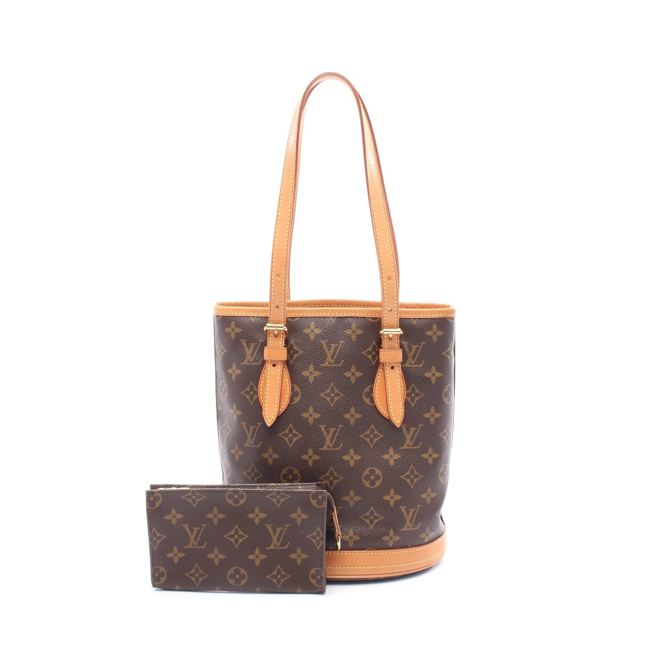 Louis Vuitton Louis Vuitton Bucket Pm Monogram Handbag Leather Brown Size ONE SIZE - 1 Thumbnail
