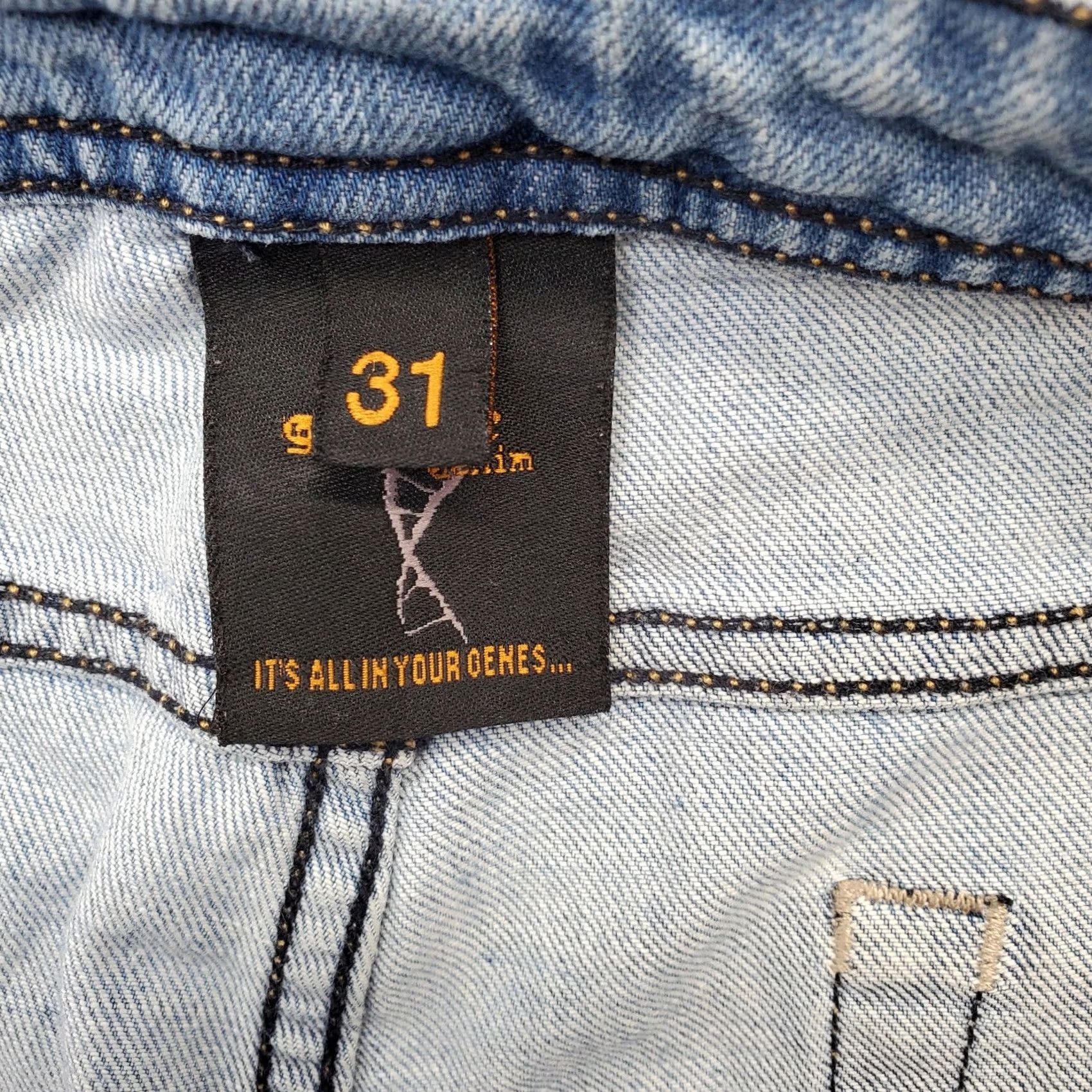 Vintage Genetic Denim Jeans Womens 31 Blue Distressed 5-Pocket Design Straight Leg Denim Pants Size 24" / US 00 / IT 34 - 6 Thumbnail