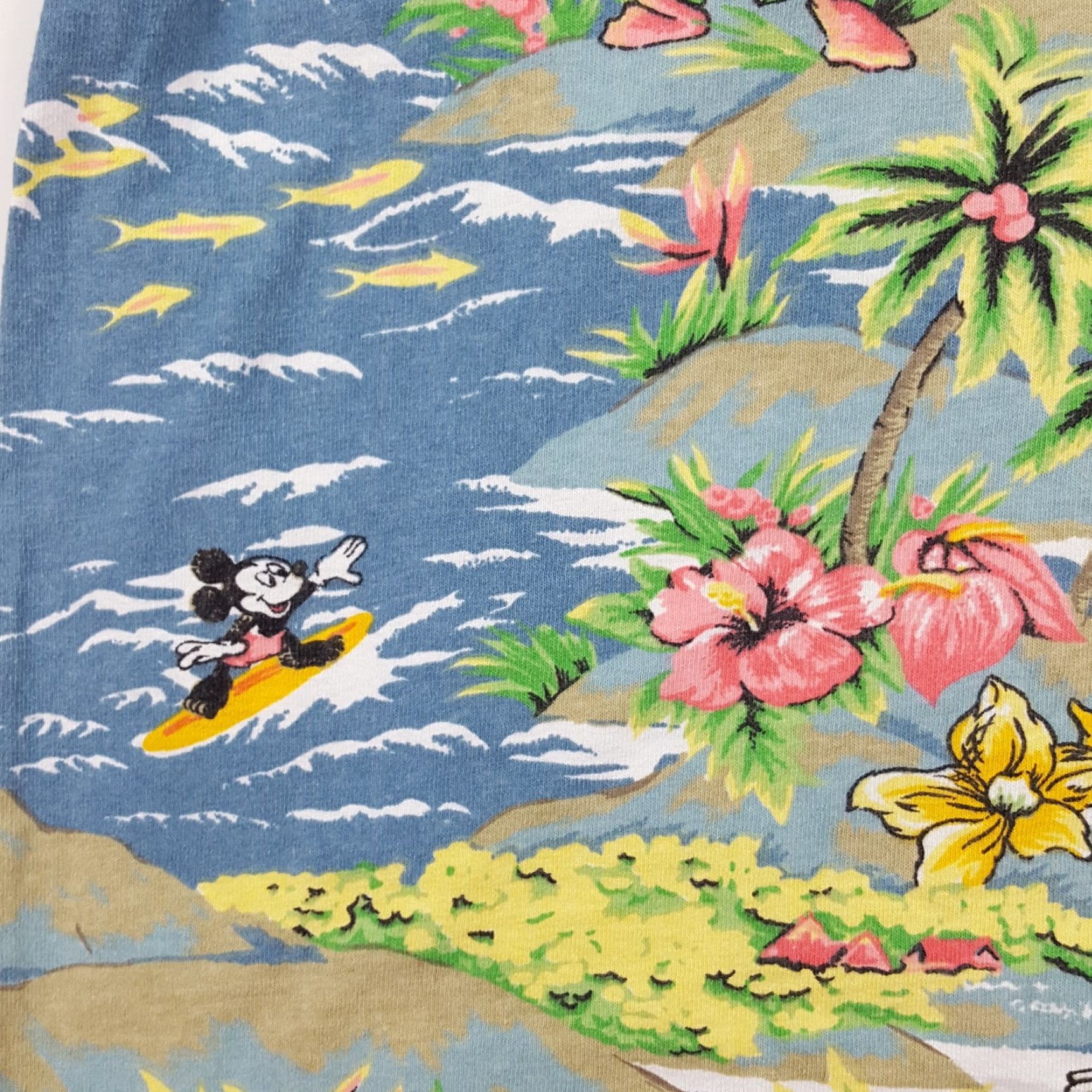 Vintage VINTAGE Hawaiian Mickey Mouse Small Disney Cartoon Short Sleeve T Shirt Top Beach Summer Aloha Tropical Womens XS? Size S / US 4 / IT 40 - 7 Thumbnail