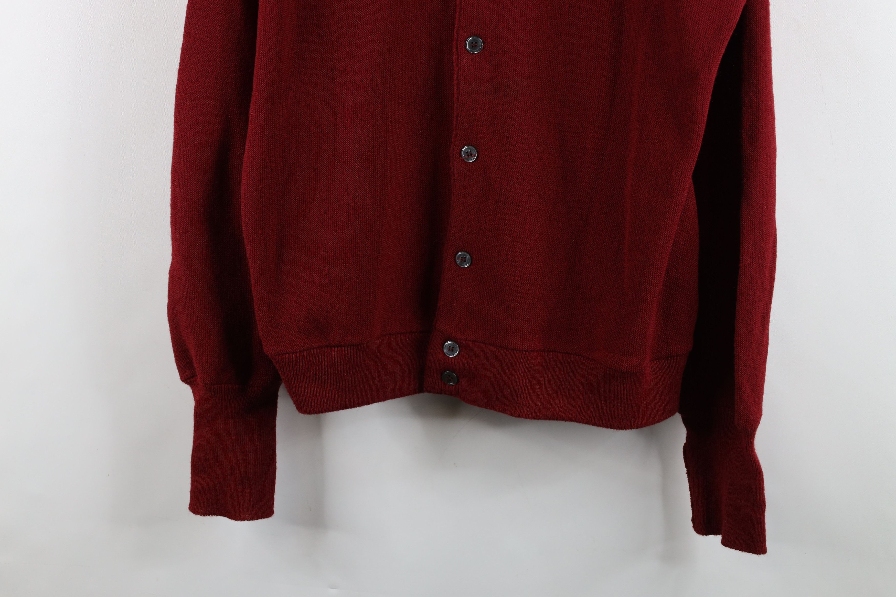 Vintage Vintage 70s Streetwear Knit Button Cardigan Sweater Red USA Size US XL / EU 56 / 4 - 3 Thumbnail