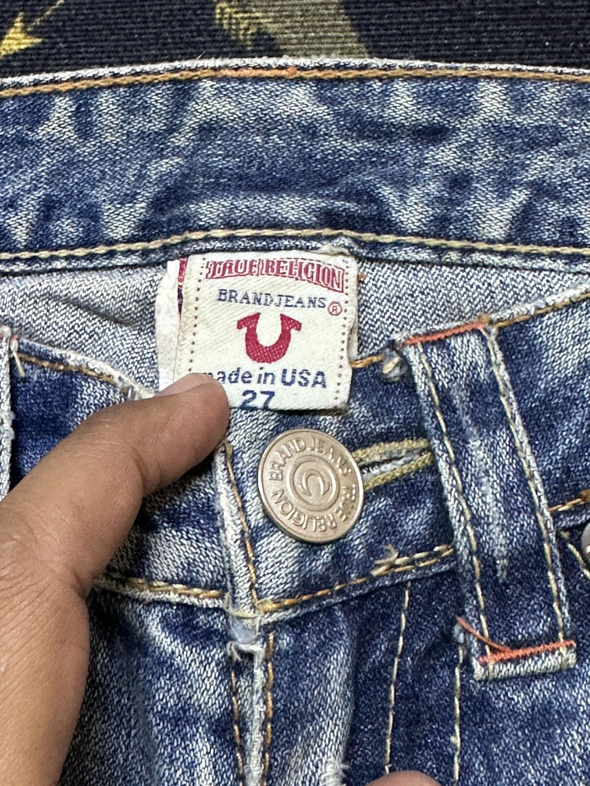 True Religion Vintage True Religion Woodstock Flare Faded Distressed Denim Size US 30 / EU 46 - 9 Thumbnail