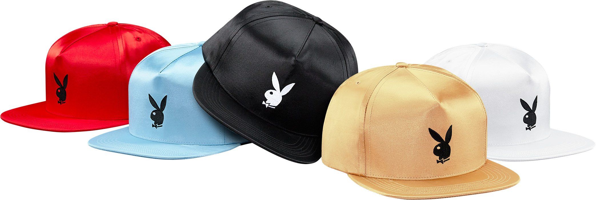 Playboy × Supreme Supreme Playboy Satin 6 Panel Hat Cap Red Adjustable Size ONE SIZE - 14 Thumbnail