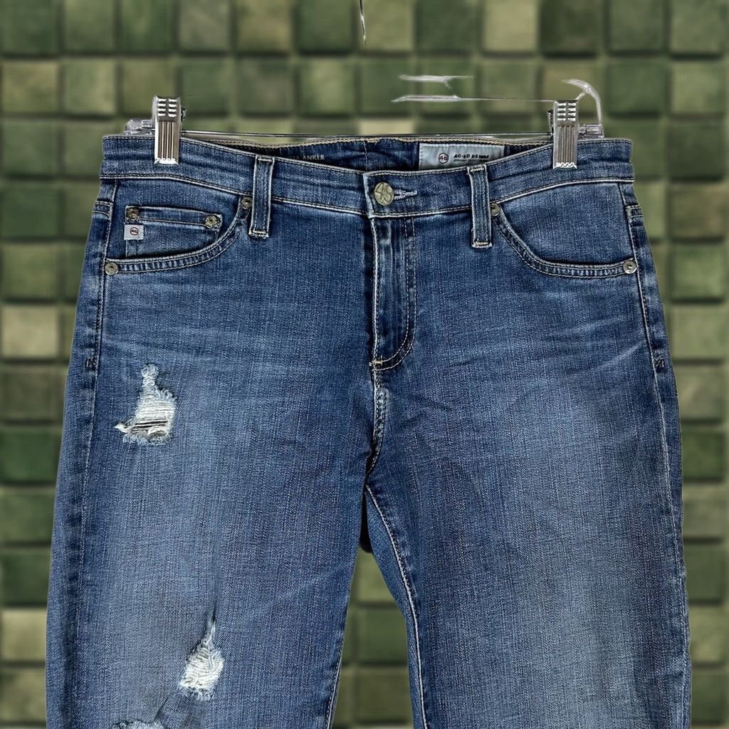 Vintage AG Adriano Goldschmied The Prima Jeans Women’s 28R Cigarette Skinny Ankle Denim Blue City Hipster Rock USA - Mens/Womens Size 28" / US 6 / IT 42 - 1 Thumbnail