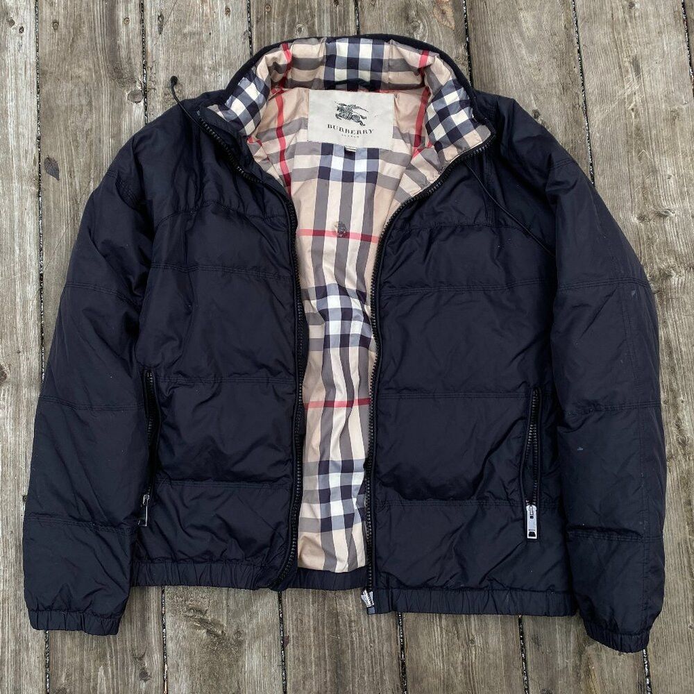 Burberry Burberry Novacheck Down Puffer Jacket Black Medium Coat Size US M / EU 48-50 / 2 - 1 Thumbnail