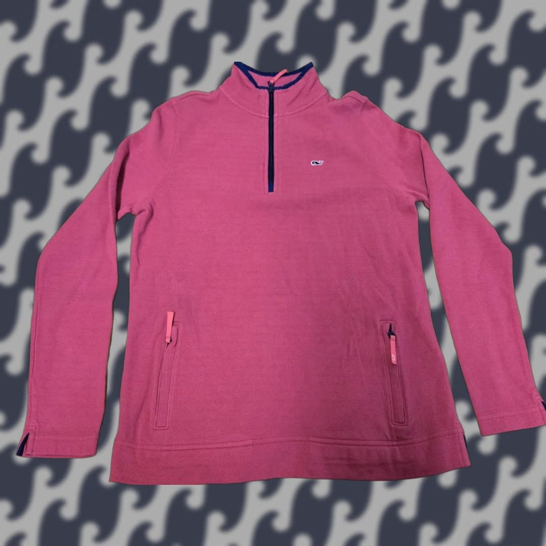 Vineyard Vines VINEYARD VINES Pullover Womens XS Pink Performance Quarter Zip Whale Logo Top Size XS / US 0-2 / IT 36-38 - 1 Thumbnail