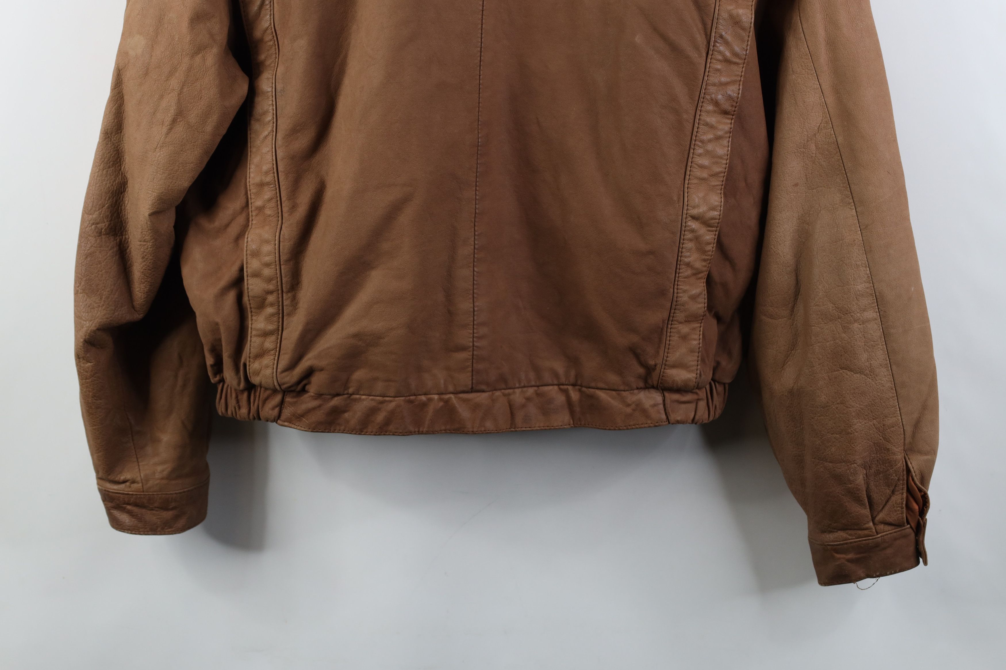 Vintage Vintage 80s 90s Streetwear Leather Flight Bomber Jacket Size M / US 6-8 / IT 42-44 - 18 Thumbnail