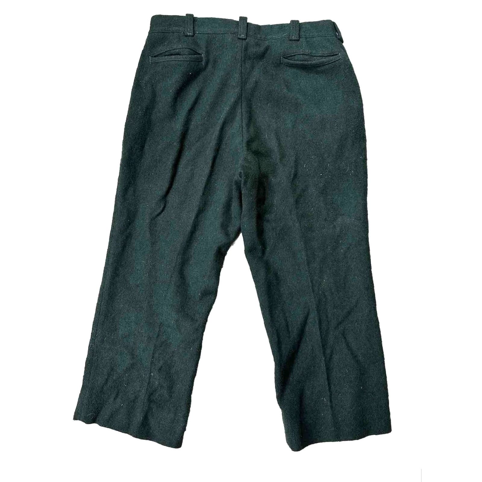 Commando VINTAGE Commander Artic by Commander Men's 36 Forest Green 100% Wool Pants Wool Waterproof Straight Leg 28in Inseam USA Made Pants Mens Size US 36 / EU 52 - 2 Thumbnail