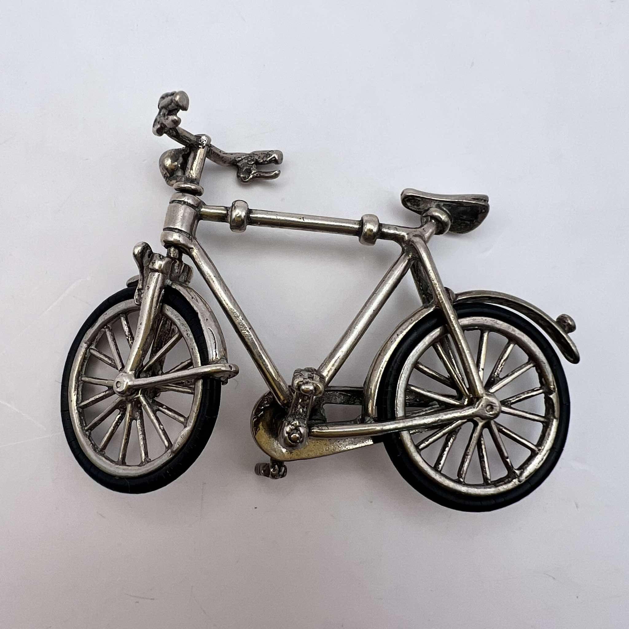 Vintage Vintage Miniature Silver 800 Figure Statue Bike Collectible Size ONE SIZE - 5 Thumbnail