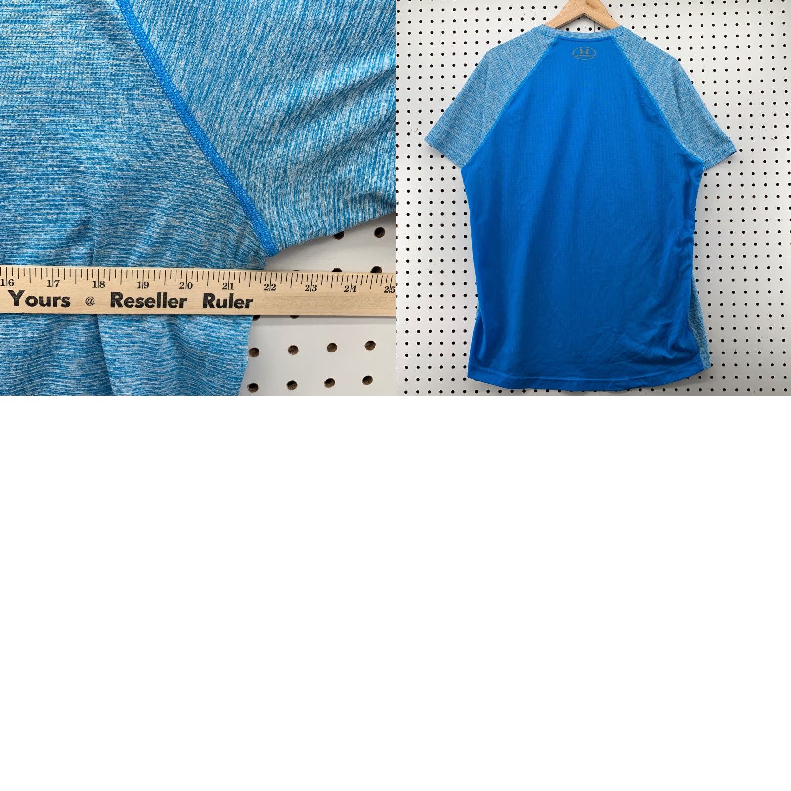 Under Armour Under Armour Active Shirt Mens L Blue Center Logo Short Sleeve TEE Athletic Breathable HeatGear large Mens Size US L / EU 52-54 / 3 - 8 Thumbnail