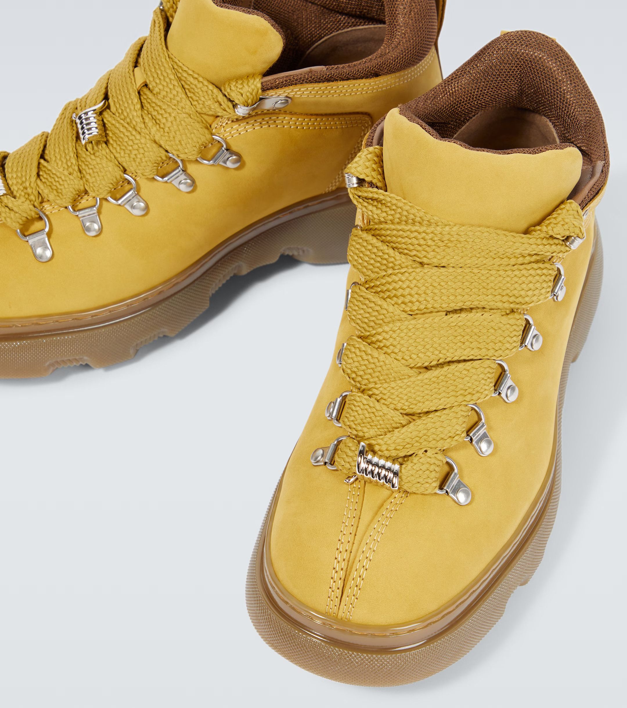 Burberry o1w1db10824 Leather Hiking Boots in Yellow Size US 12 / EU 45 - 3 Thumbnail