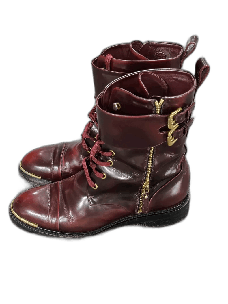 Louis Vuitton Red Louis Vuitton Leather Ankle Boots Size US 6 / IT 36 - 1 Thumbnail