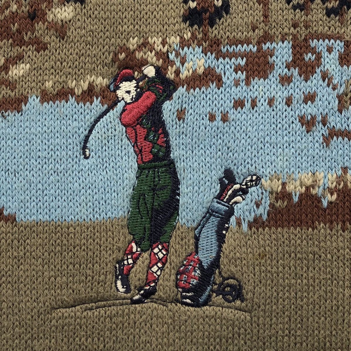 Burberry Vintage Burberrys Golf Logo Knitted Sweater Made in England Size US M / EU 48-50 / 2 - 8 Thumbnail
