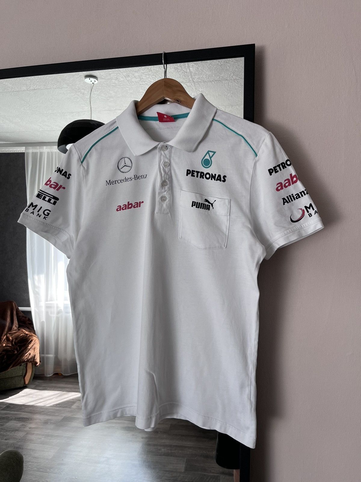 Puma Vintage Mercedes Benz Formula One Petronas AMG Polo Y2K Size US M / EU 48-50 / 2 - 1 Thumbnail