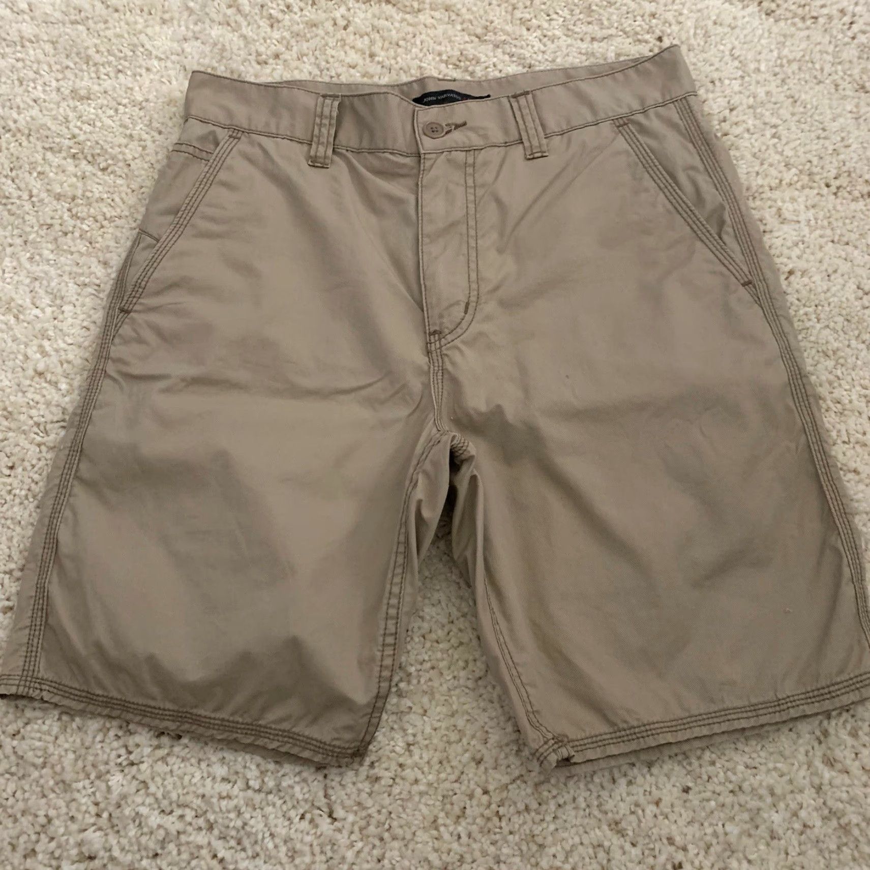 John Varvatos John Varvatos USA Shorts Mens 30 Tan Bermuda Chino Zip Closure Pockets Classic Fit Size US 30 / EU 46 - 3 Thumbnail