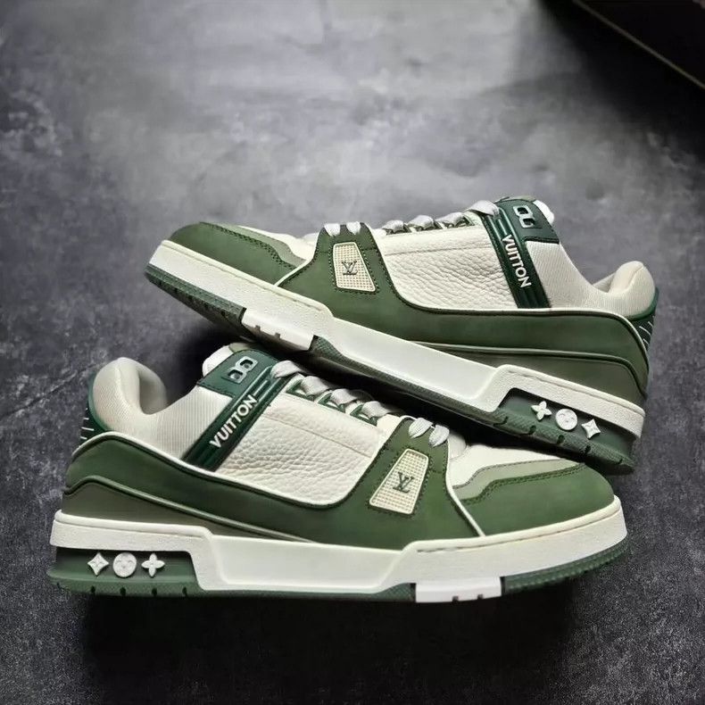 Louis Vuitton LVトレイナー スニーカーサイズ9 グリーン Louis Vuitton LVトレイナー スニーカーサイズ9 グリーン ルイヴィトン