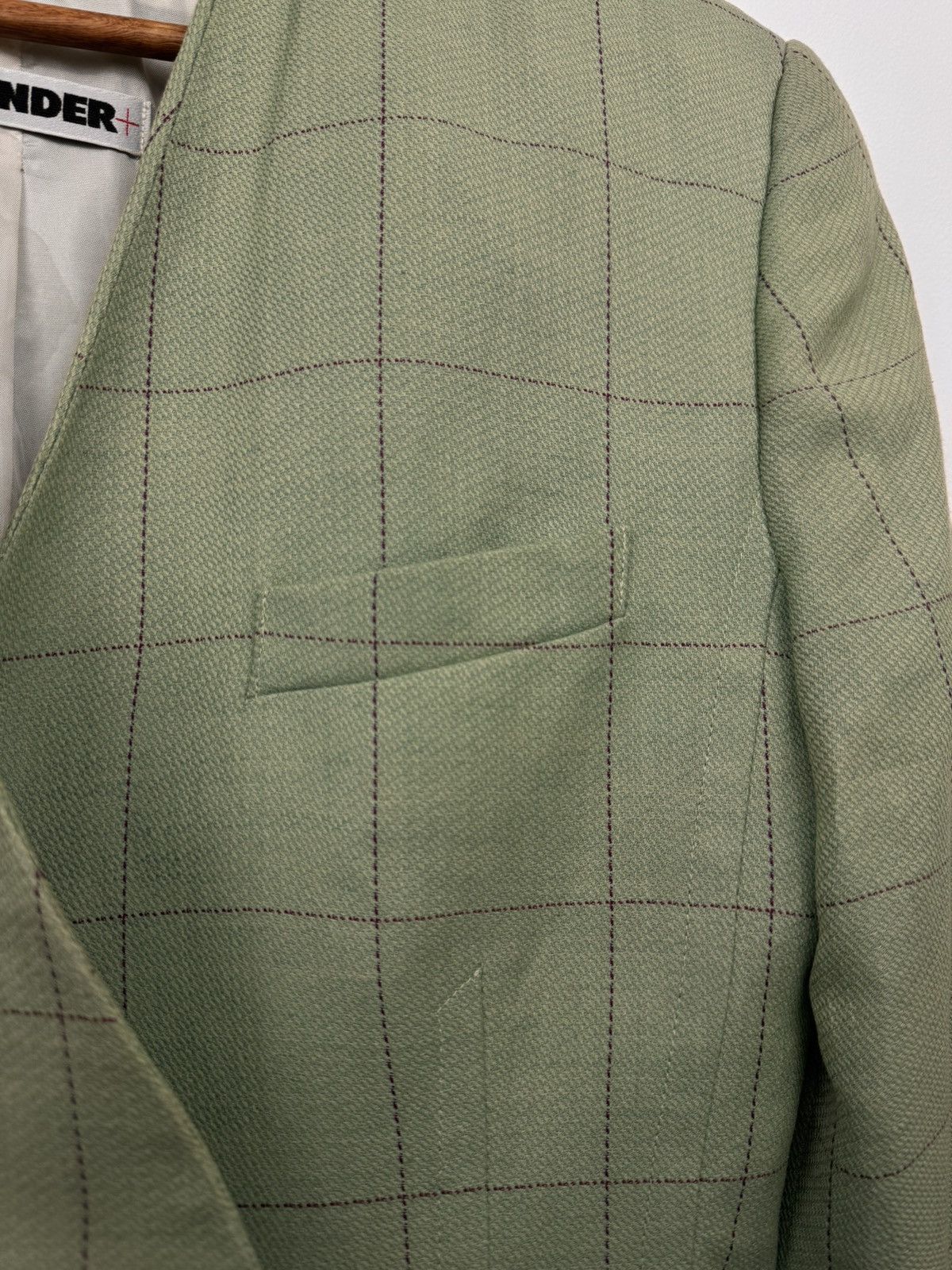 Jil Sander Jil Sander Women Linen Wool Blazer Green Vintage Size M Size M / US 6-8 / IT 42-44 - 4 Thumbnail