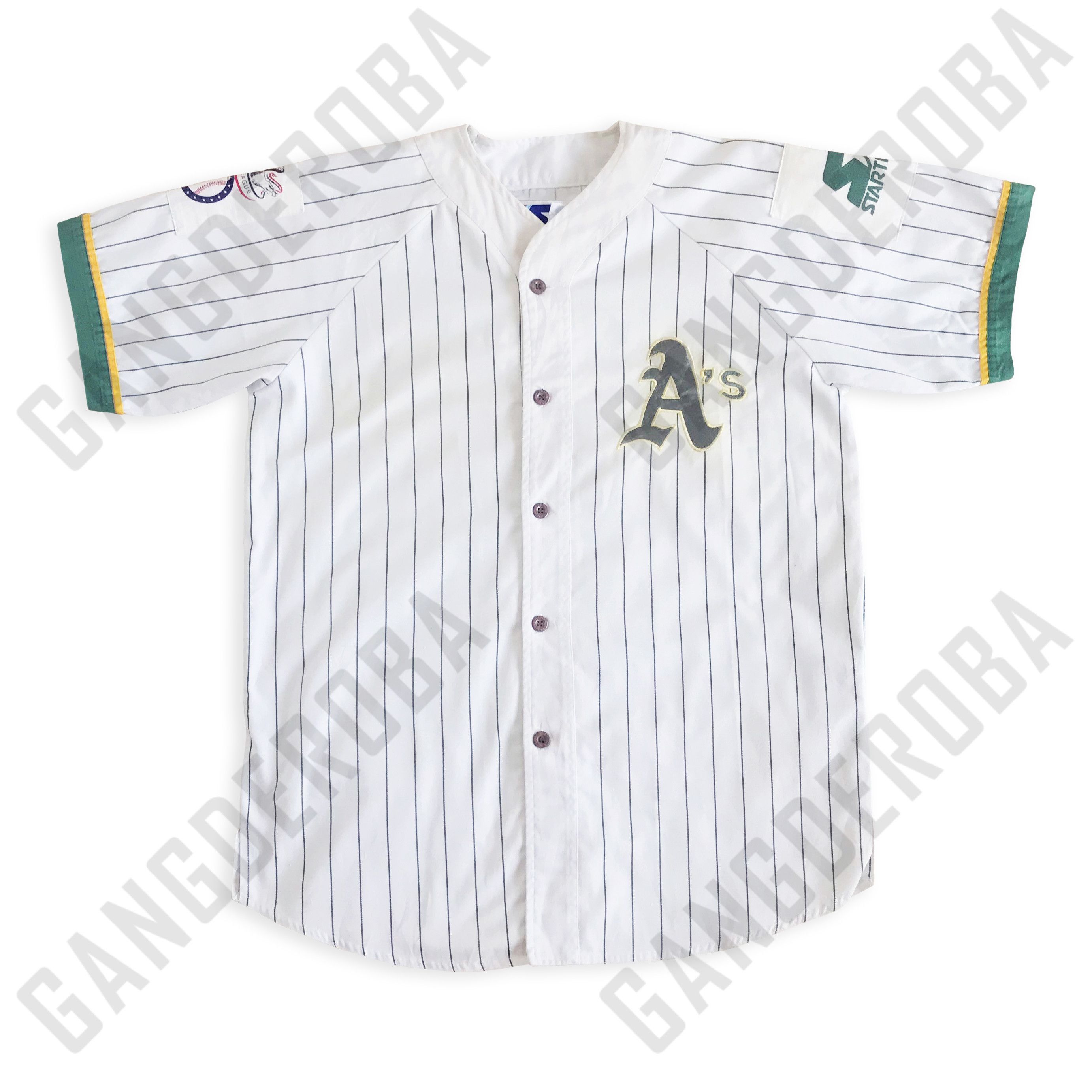 Starter RARE Vintage 90s Starter Oakland Athletics Jersey 2pac Tupac Size US L / EU 52-54 / 3 - 2 Thumbnail