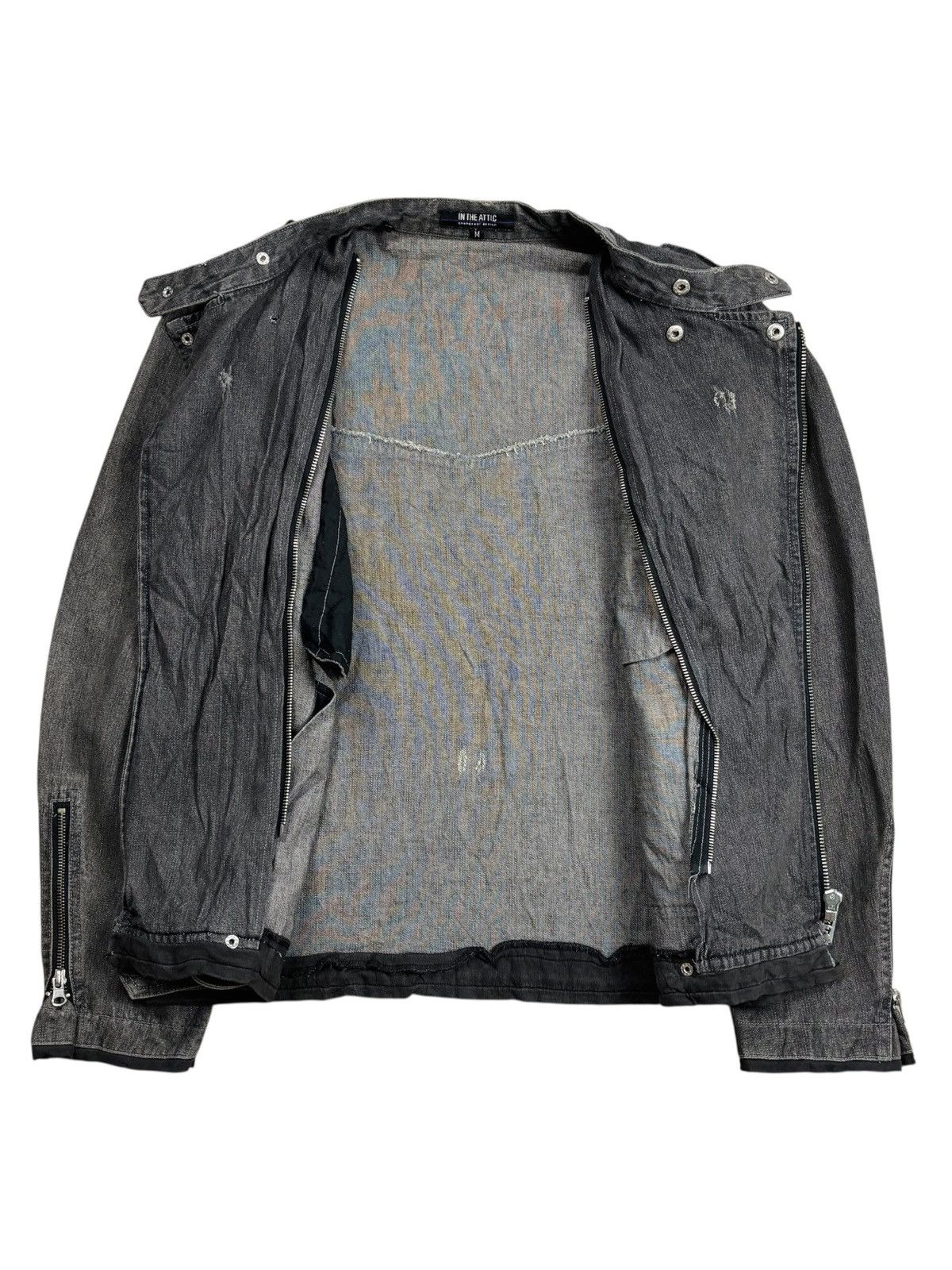 Ekam Archive In The Attic - Multizips Rider Denim Jacket Size US M / EU 48-50 / 2 - 2 Thumbnail