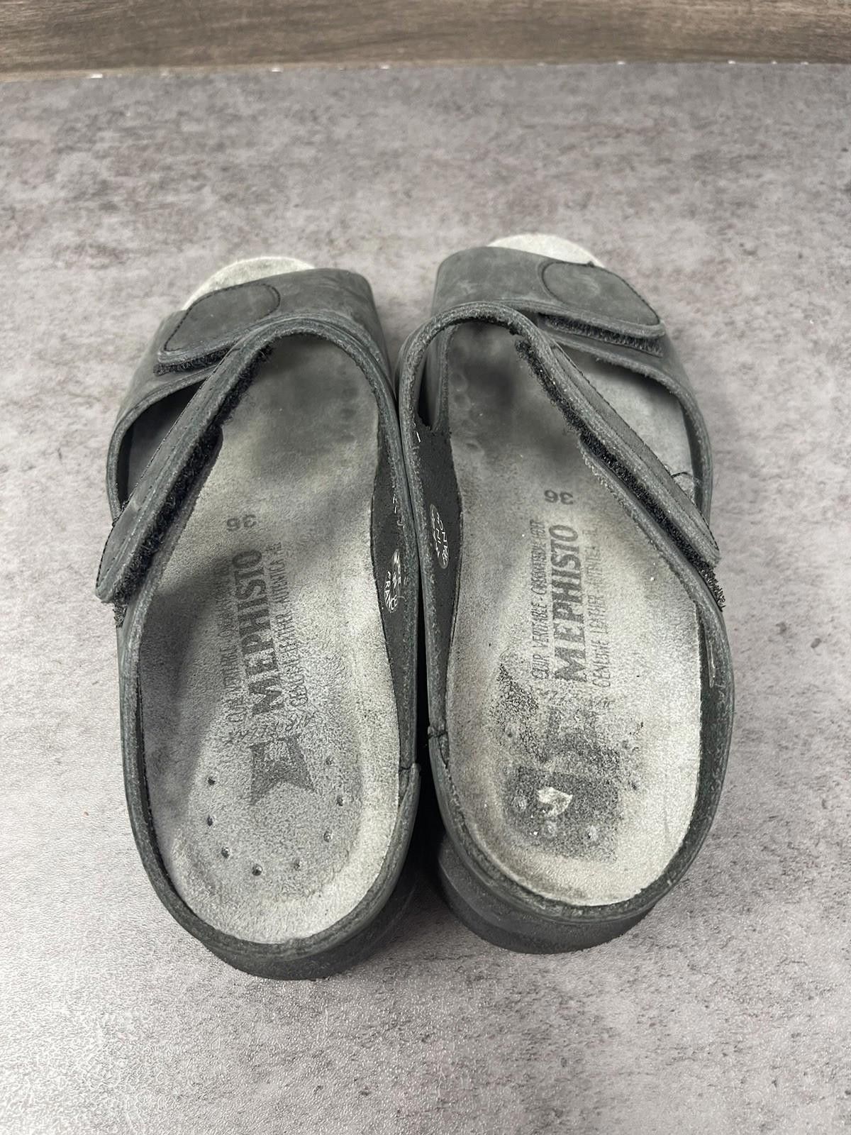 Mephisto Mephisto Sandals Womens Size 6 (36) Black Leather Size US 6 / IT 36 - 8 Thumbnail