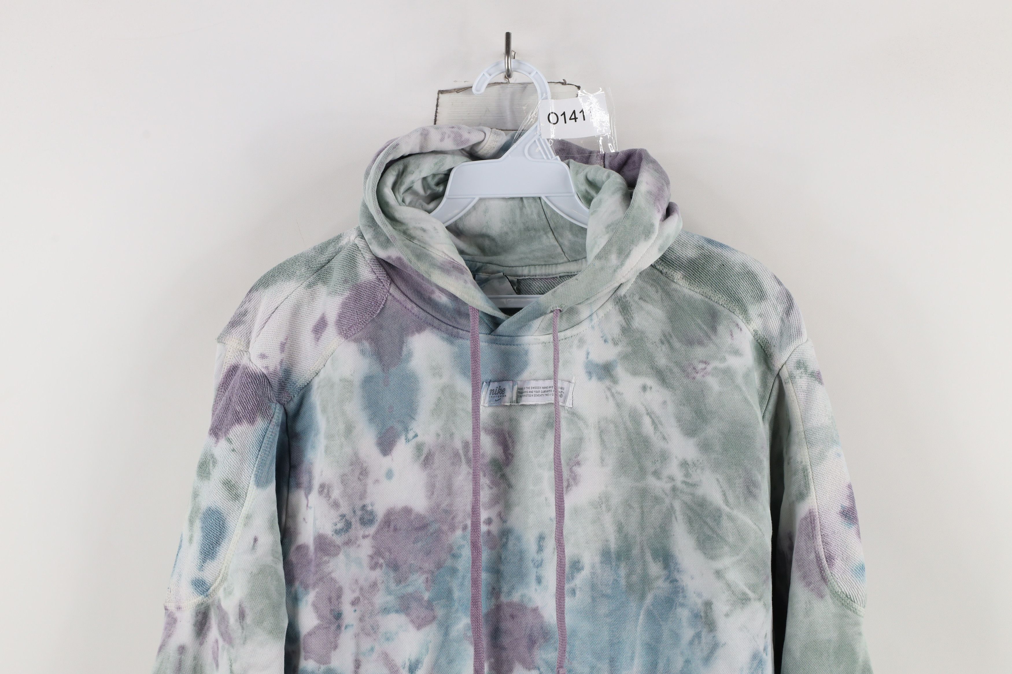 Nike × Vintage Nike Sportswear Club Terry Acid Wash Hoodie Sweatshirt Size US S / EU 44-46 / 1 - 2 Thumbnail