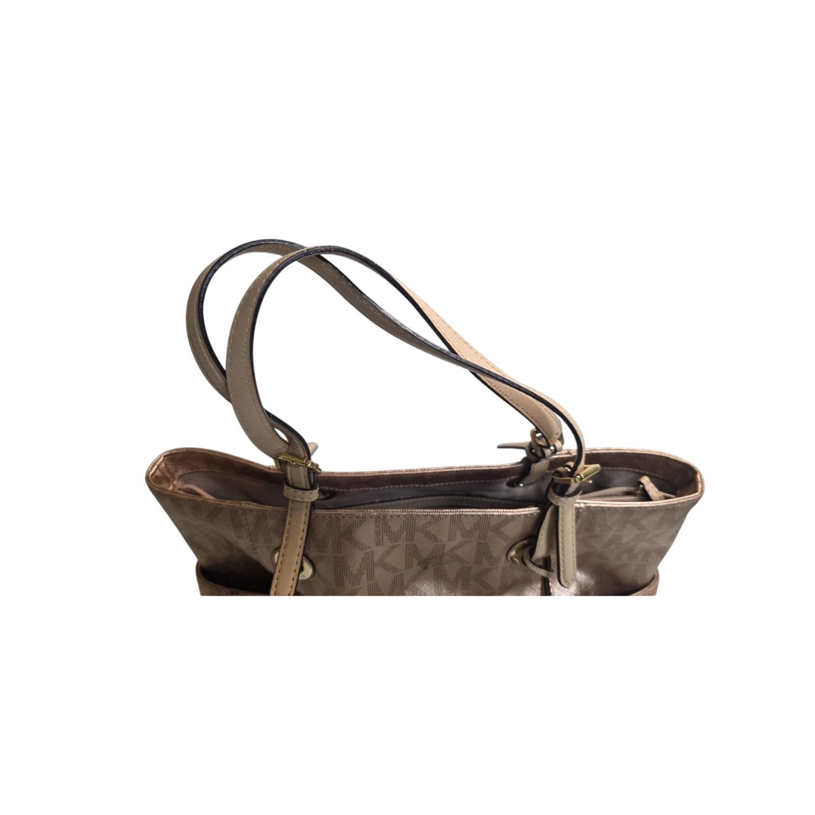 Michael Kors Michael Kors Signature Logo Tote Bag Brown/Gold MK Size ONE SIZE - 10 Thumbnail