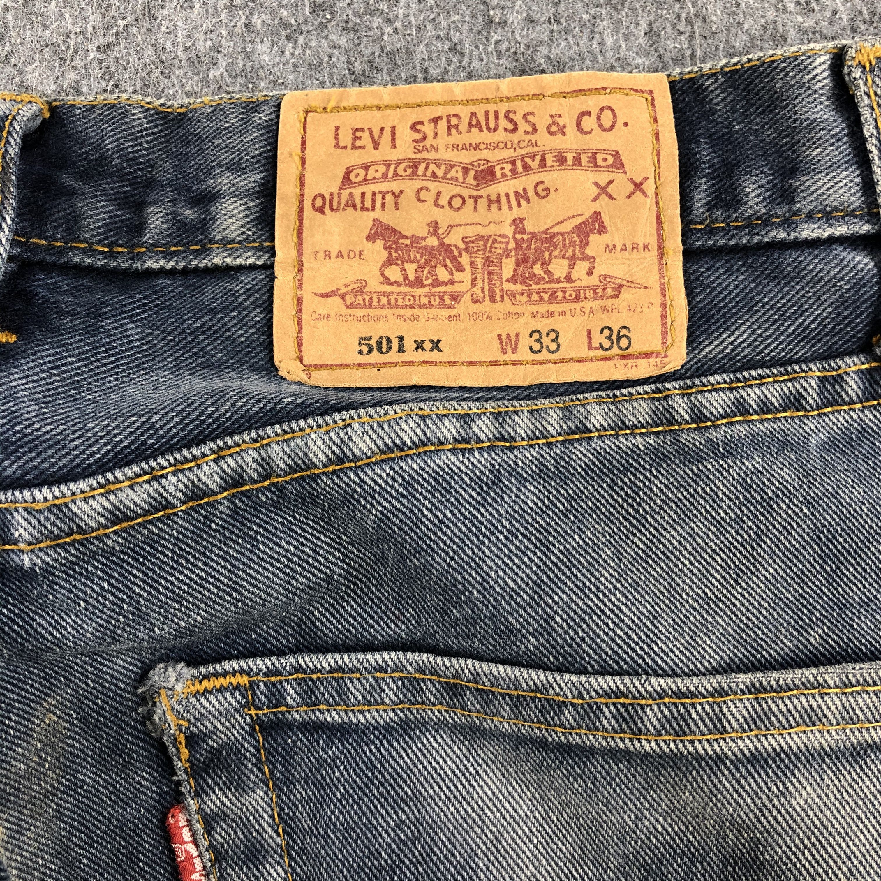 Levi's 90s Vintage Ripped Levis 501 Earth Tone Jeans-J1563 Size US 32 / EU 48 - 5 Thumbnail