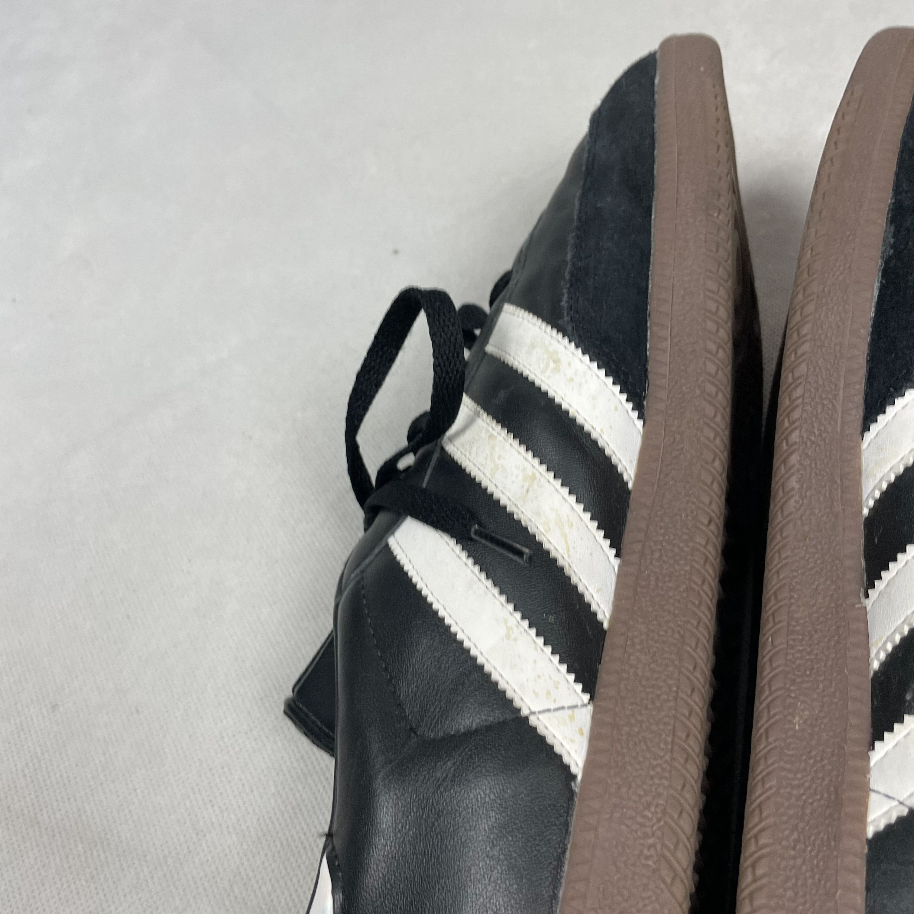 Adidas Adidas Samba 019000 Men Black White Leather Sneaker Shoes 12 Size US 12 / EU 45 - 3 Thumbnail